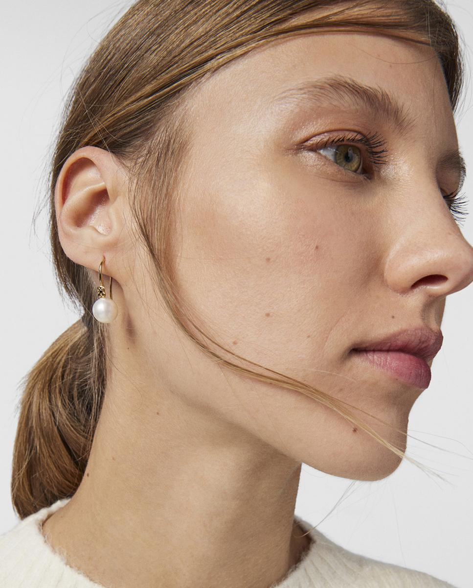Pendientes gloss bañados en oro de 18 kt sobre plata y perlas - Tous - Blanco Blanco-5