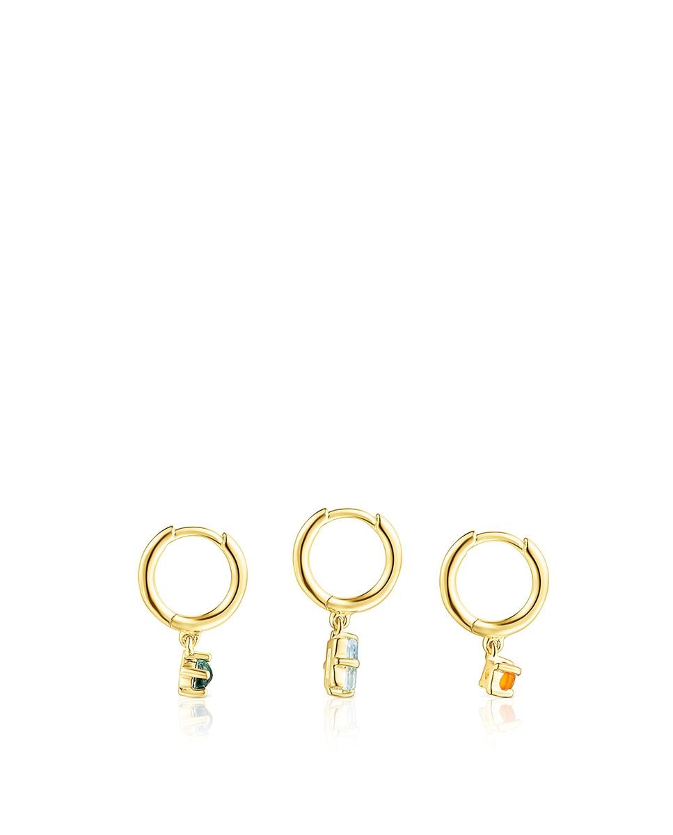 Pendientes good vibes bañados en oro de 18 kt sobre plata y gemas - Tous - Multicolor Multicolor-2