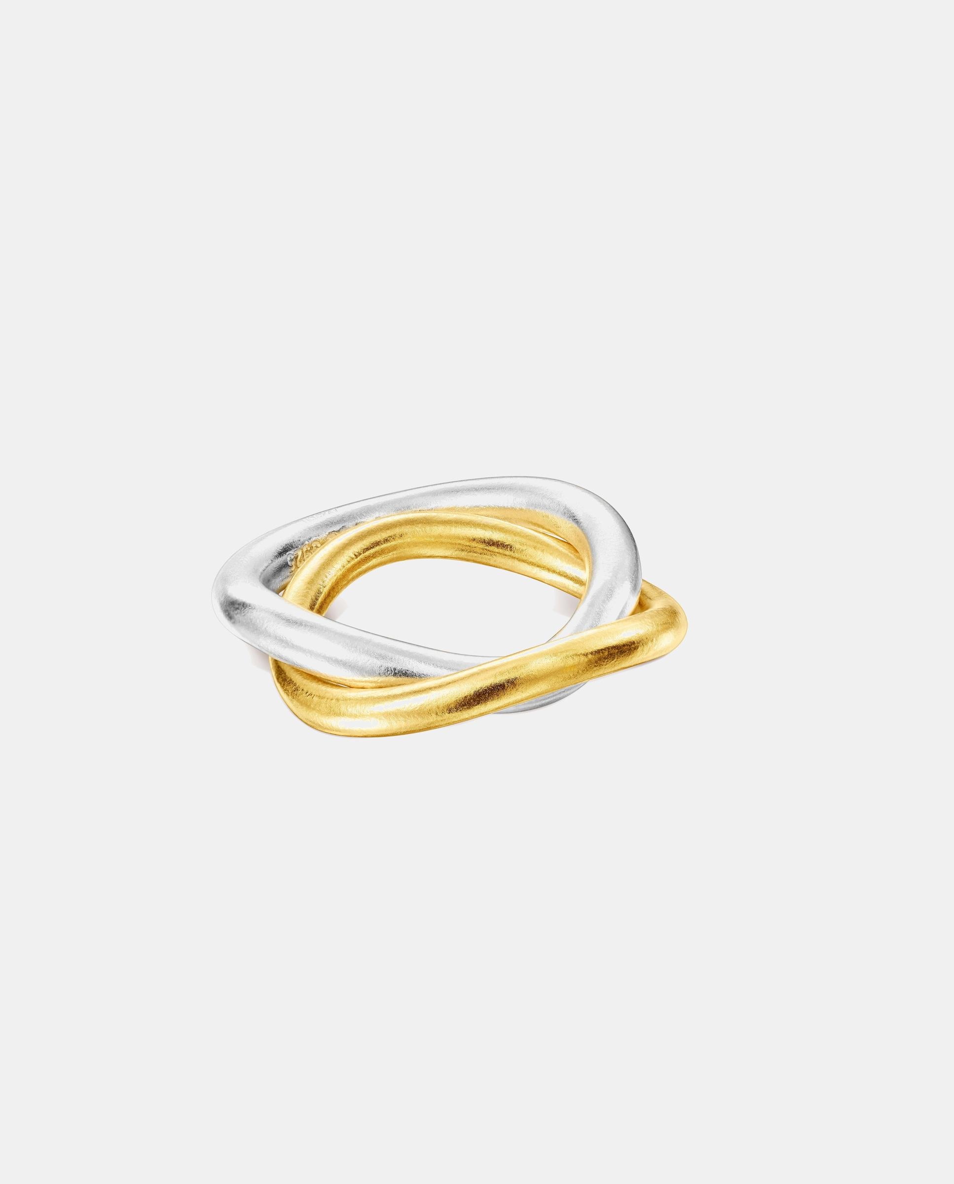 Dos anillos de plata bañados en oro de 18 kt sobre plata - Tous - Bicolor Bicolor-2