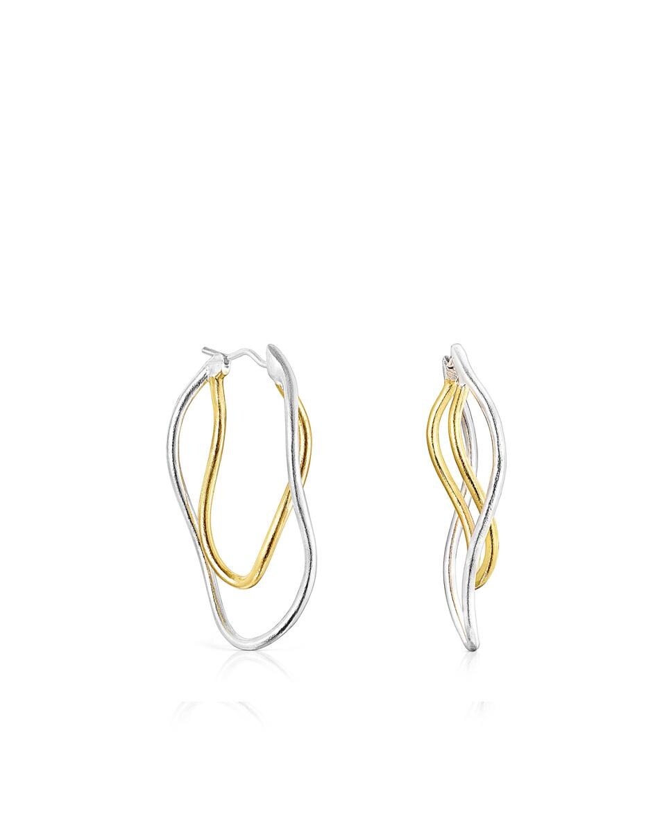 Pendientes Hav doble bañados en oro de 18 kt sobre plata Multicolor-1