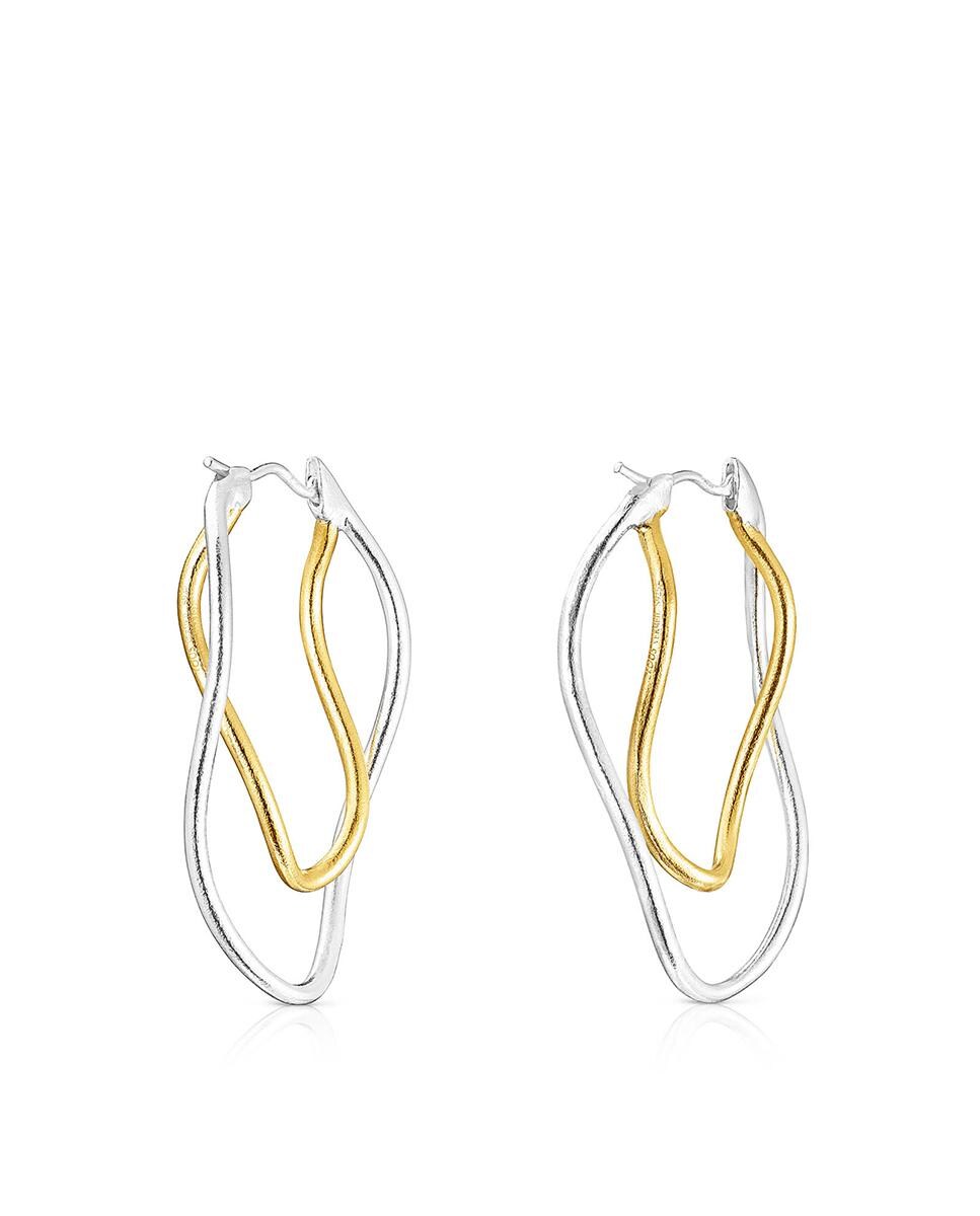 Pendientes Hav doble bañados en oro de 18 kt sobre plata Multicolor-3