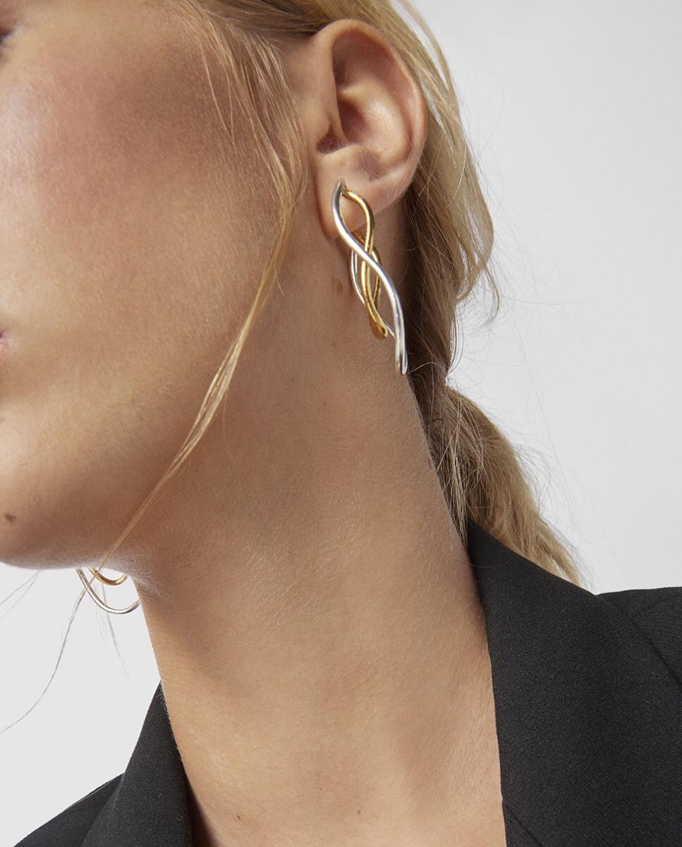 Pendientes Hav doble bañados en oro de 18 kt sobre plata Multicolor-4