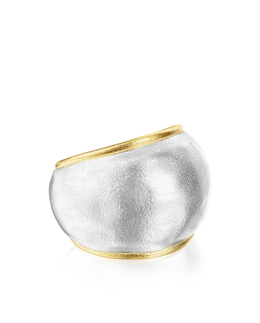 Imagen 0 de Anillo Luah abombado bicolor
