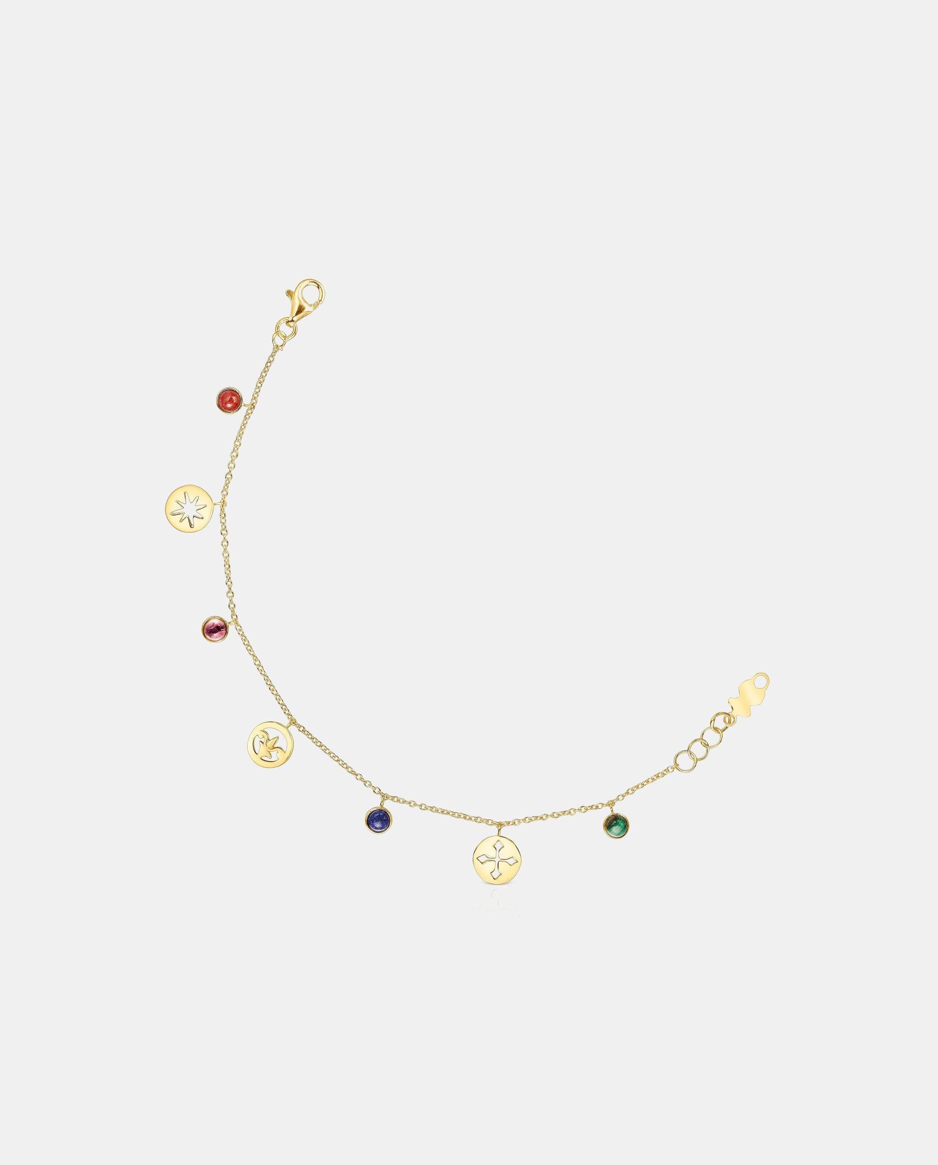 Pulsera tamara falcó x tous bañada en oro de 18 kt sobre plata con medallas y gemas - Multicolor Multicolor-1