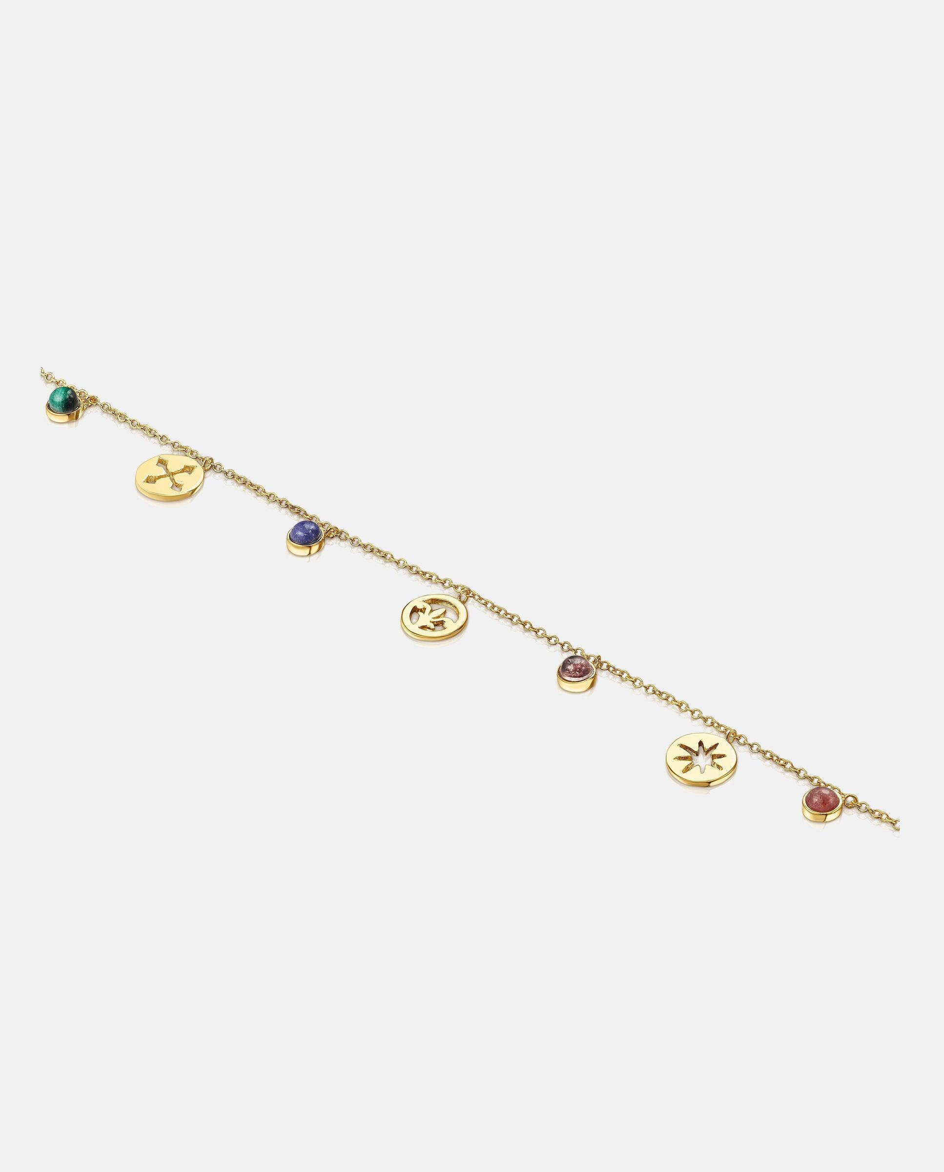 Pulsera tamara falcó x tous bañada en oro de 18 kt sobre plata con medallas y gemas - Multicolor Multicolor-3