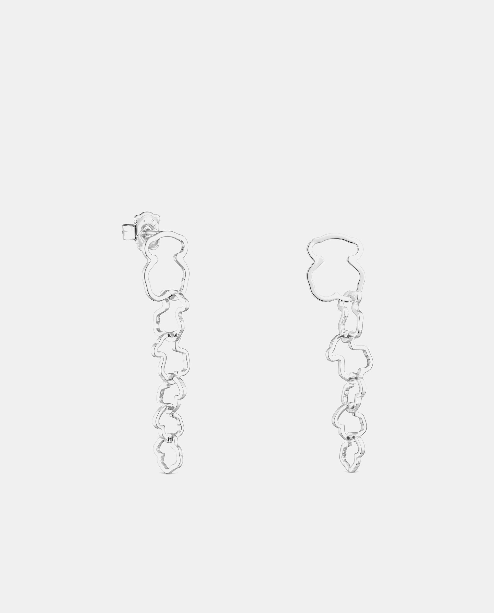 Pendientes tous carrusel con anillas con motivo oso de plata - Plateado Plateado-1