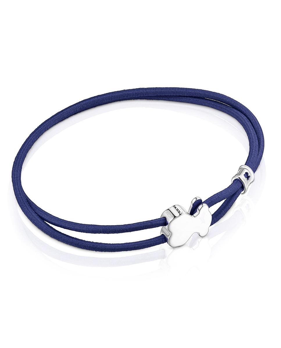 Pulsera Sweet Dolls elastica azul de plata