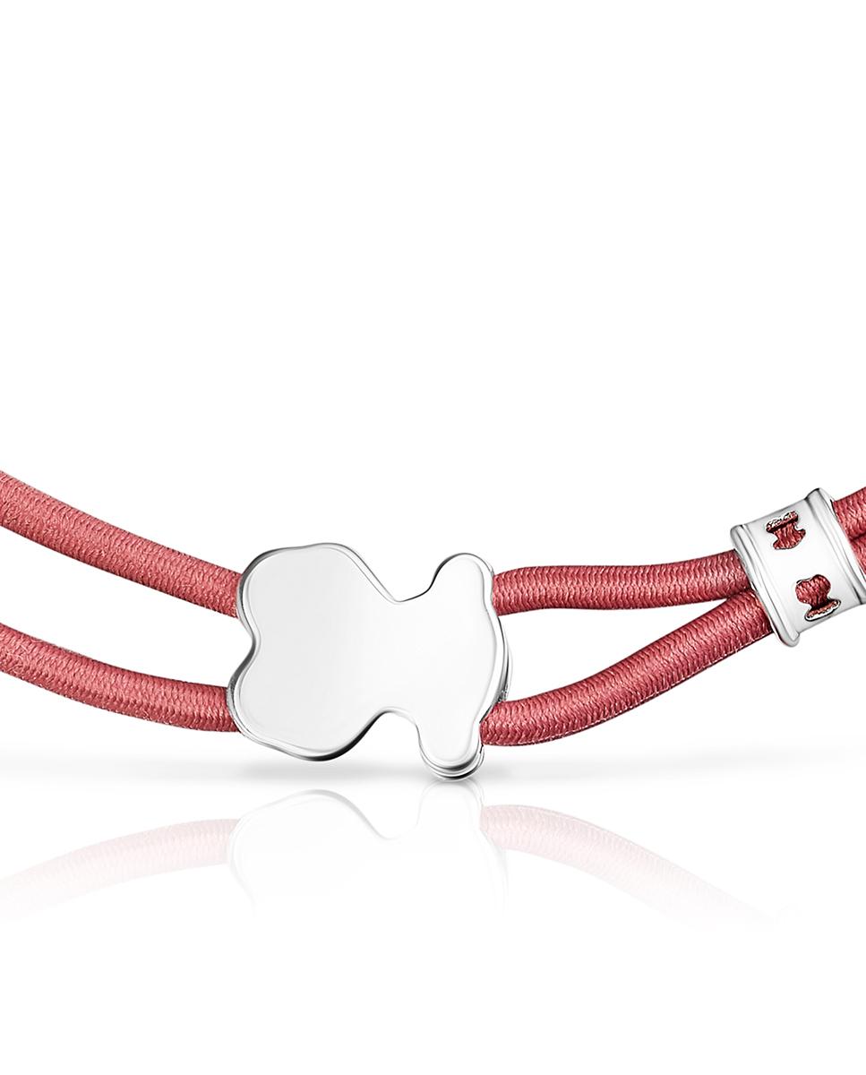 Pulsera tous sweet dolls elástica de 17cm con motivo de plata - Rosa Rosa-3