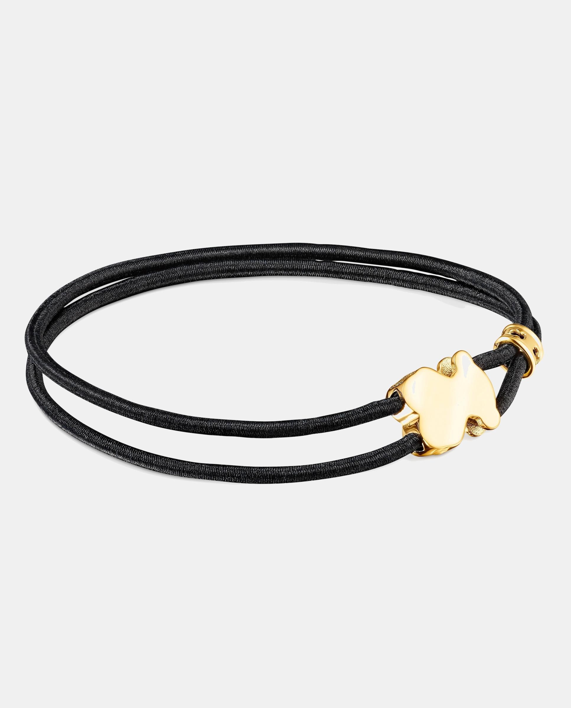 Pulsera tous sweet dolls elástica de 17cm con motivo con baño de oro 18 kt sobre plata - Negro Negro-1