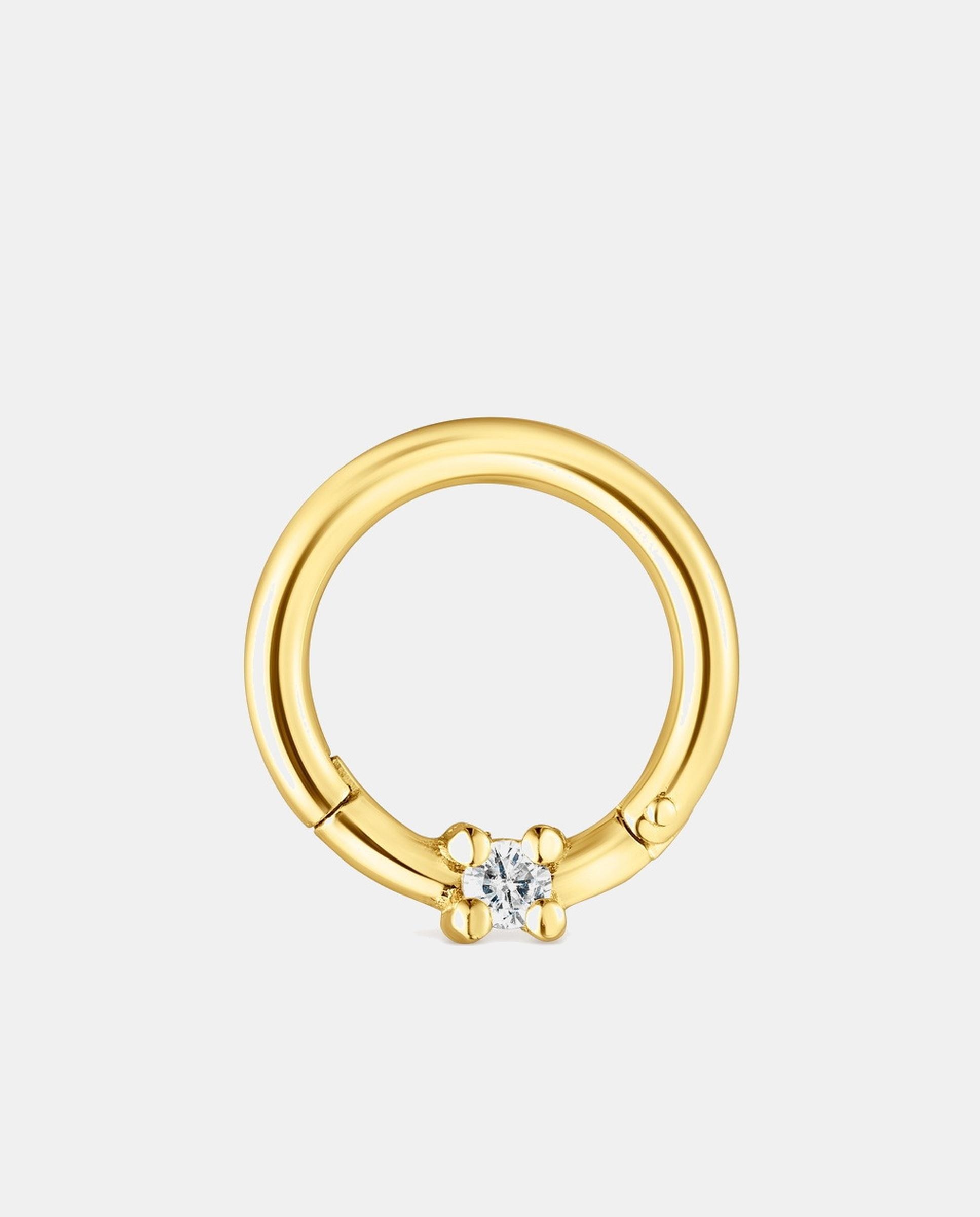 Piercing les classiques de oreja de oro con diamante - Tous - Blanco Blanco-1