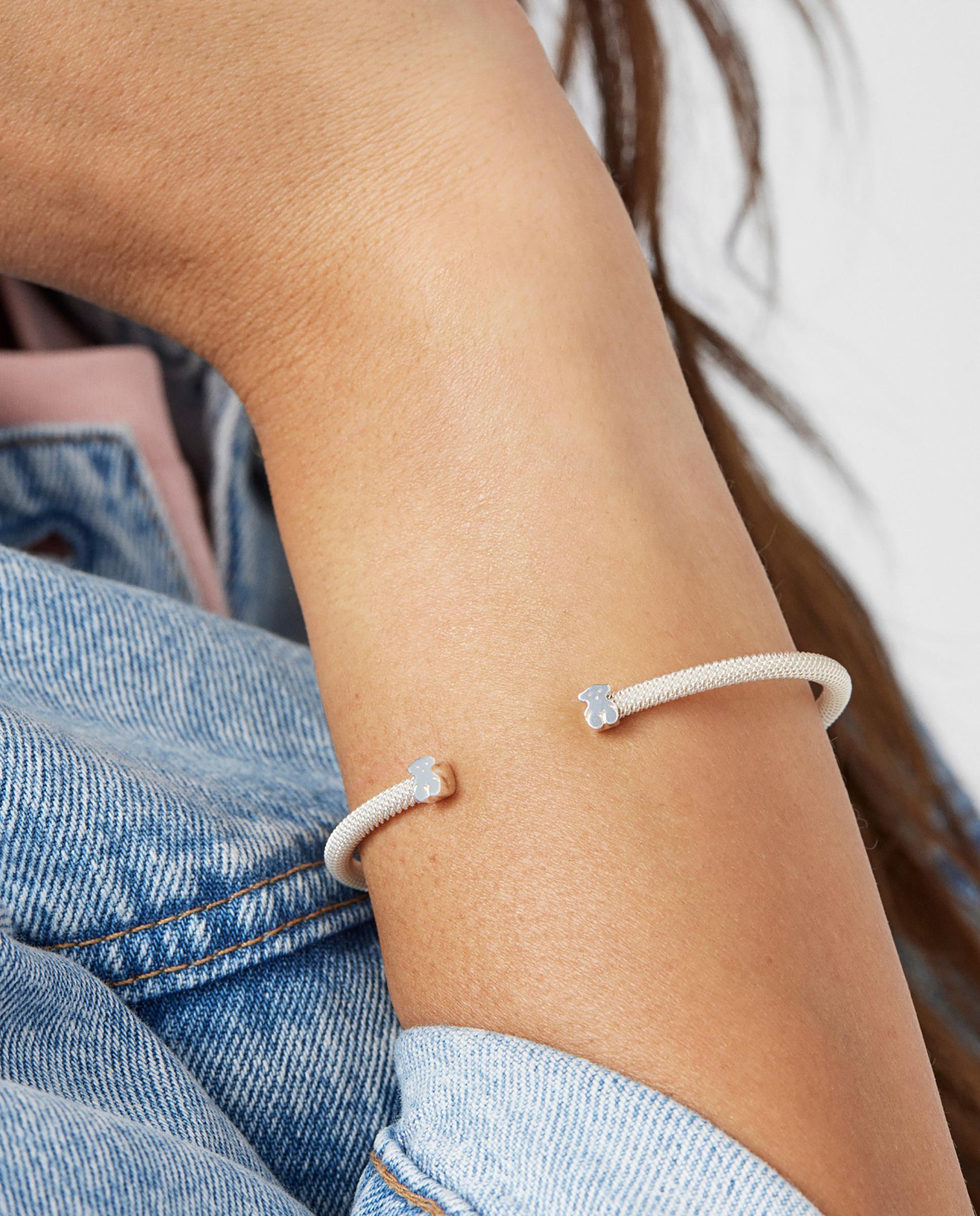 Pulsera rígida icon mesh de plata con oso - Tous - Plateado Plateado-5