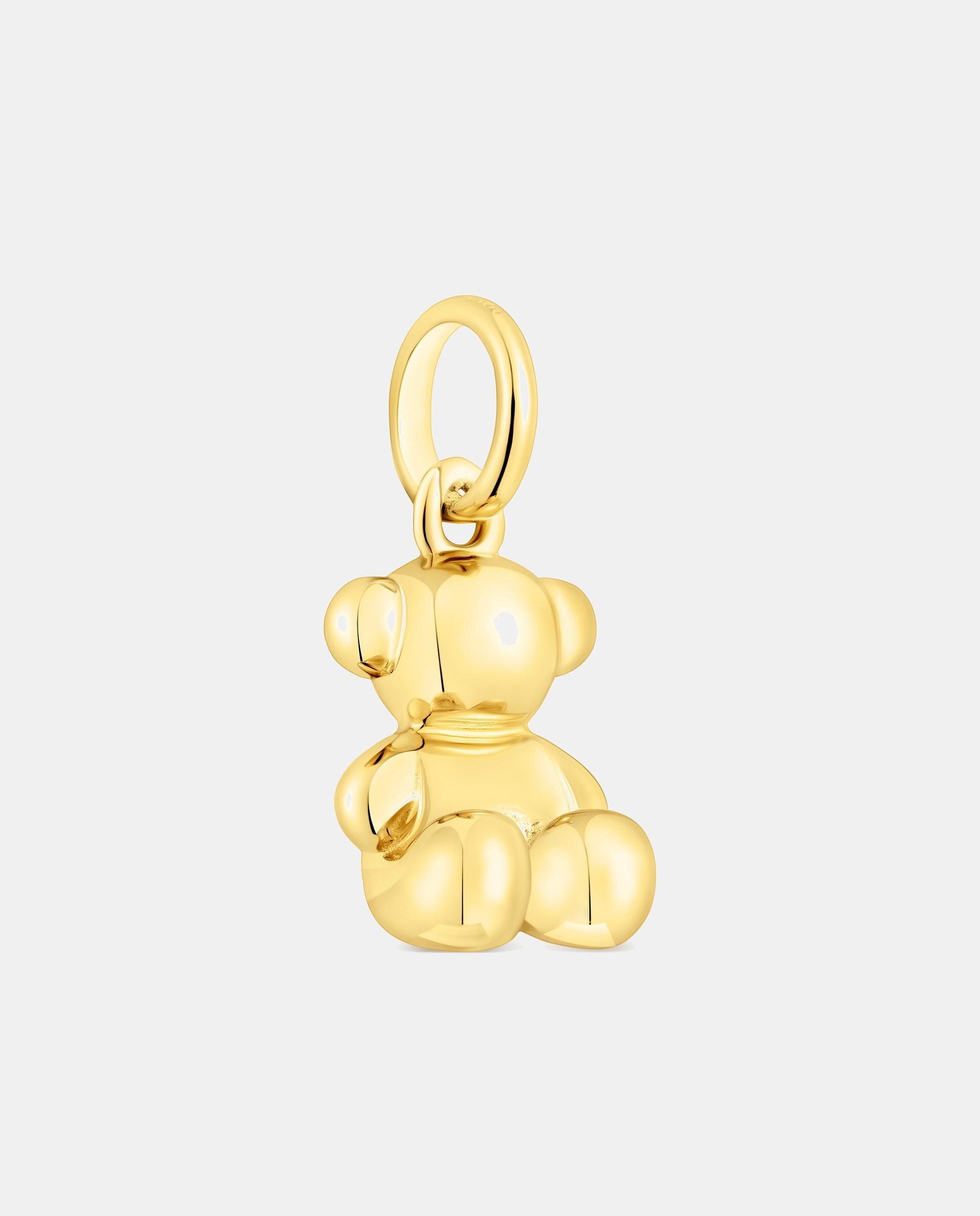 Colgante bold bear de oso pequeño bañado en oro de 18 kt sobre plata - Dorado Dorado-2