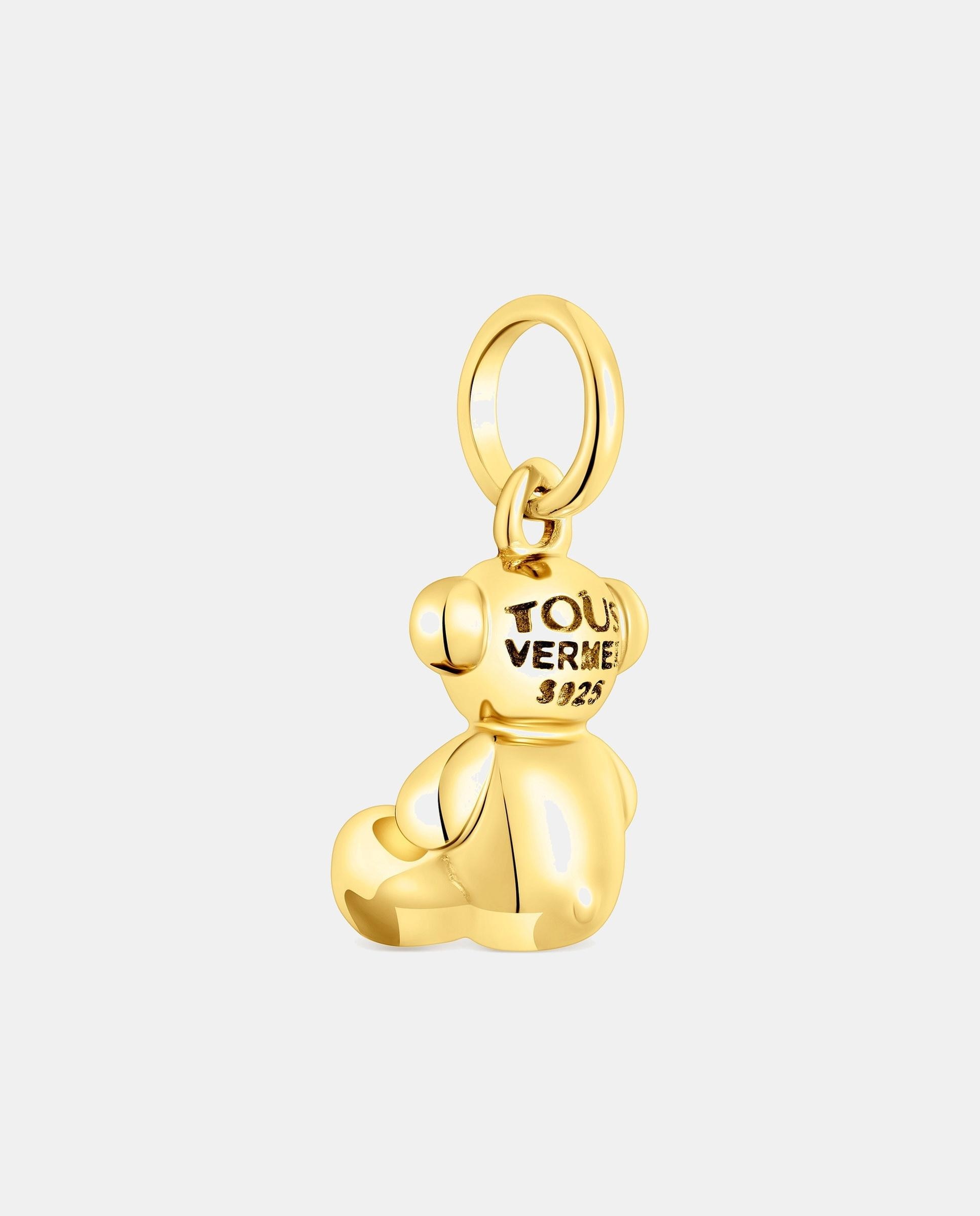 Colgante bold bear de oso pequeño bañado en oro de 18 kt sobre plata - Dorado Dorado-3