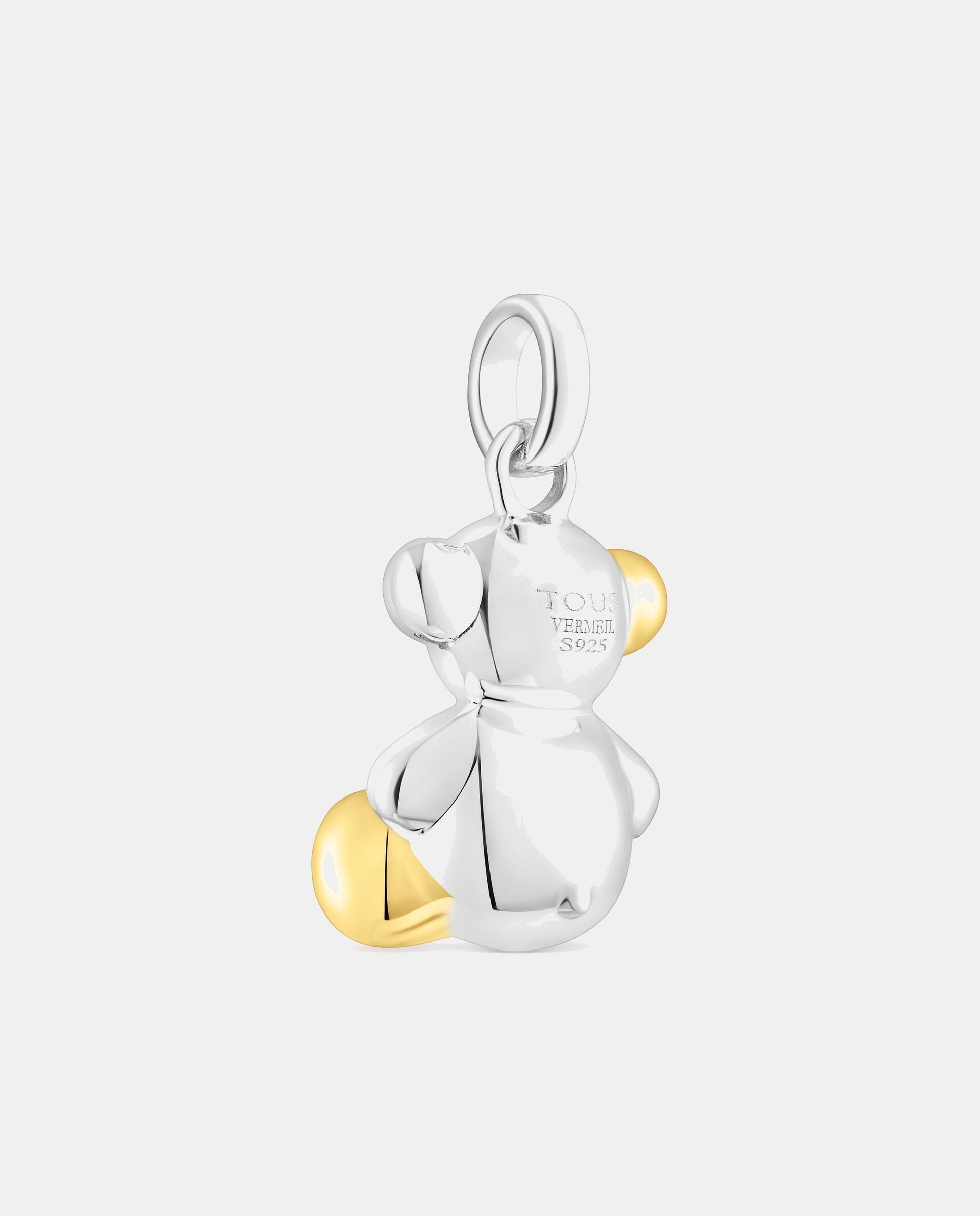 Colgante bold bear de oso de plata y bañado en oro 18 kt sobre plata - Bicolor Bicolor-3