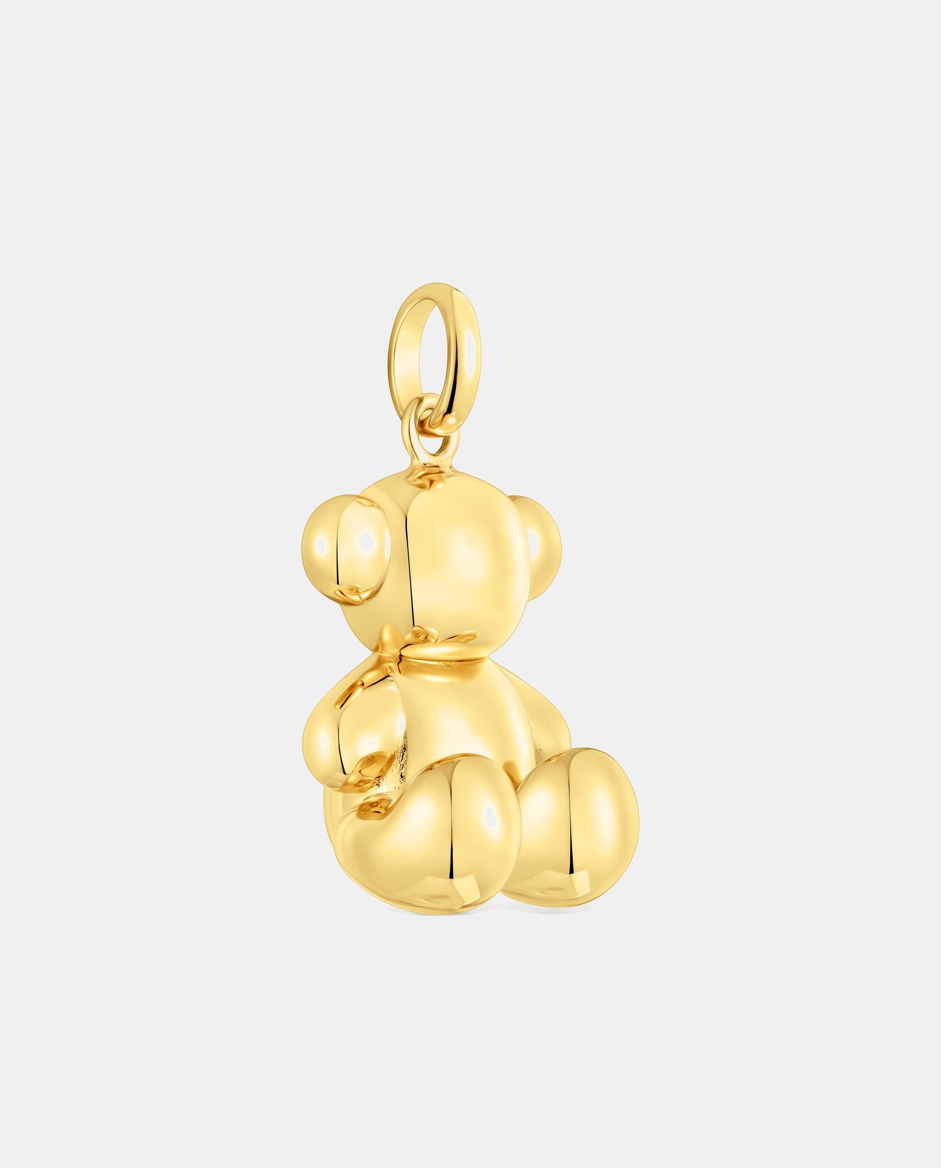 Colgante bold bear de oso grande bañado en oro de 18 kt sobre plata - Dorado Dorado-2