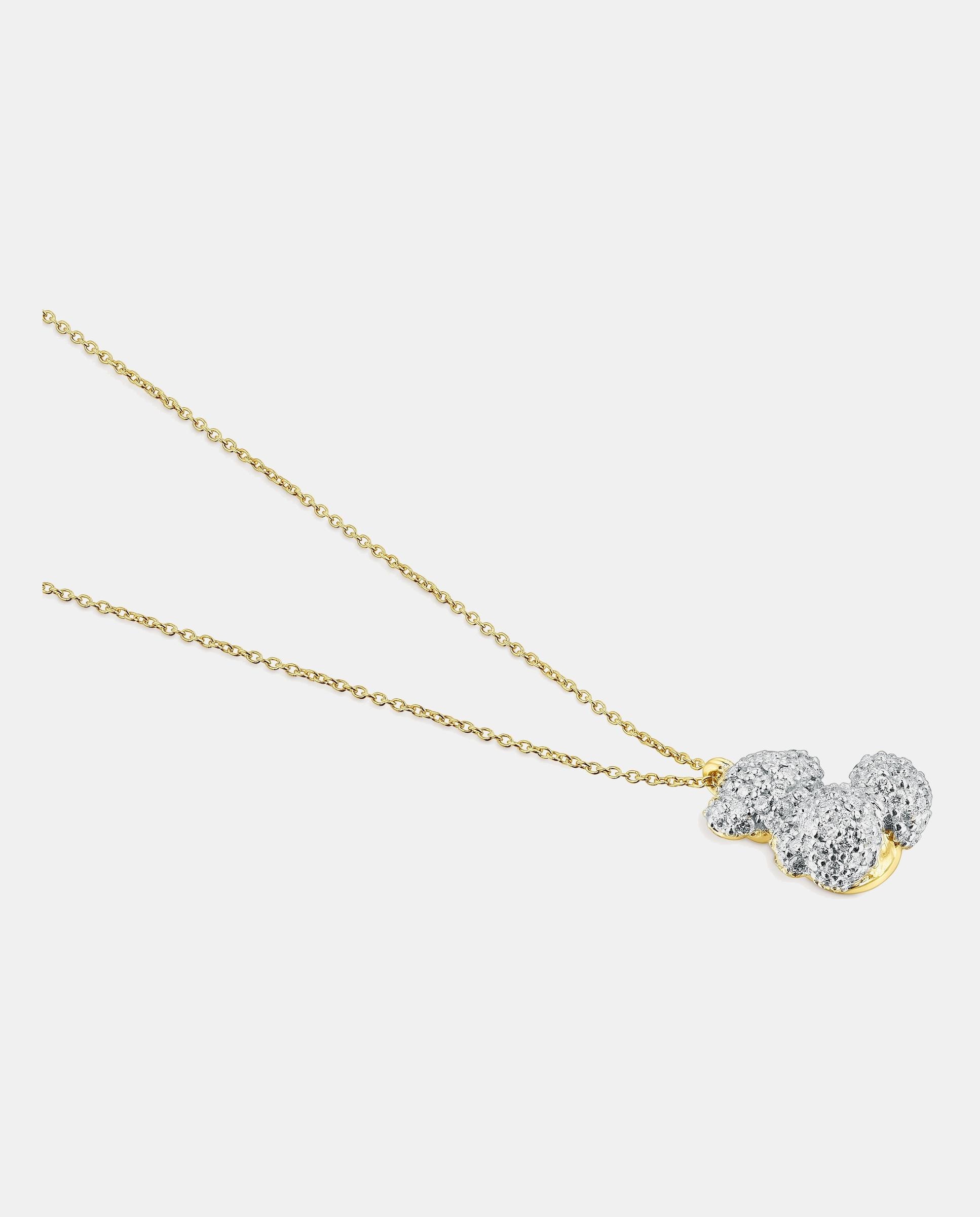 Collar bold bear oso de diamantes y oro - Blanco Blanco-2