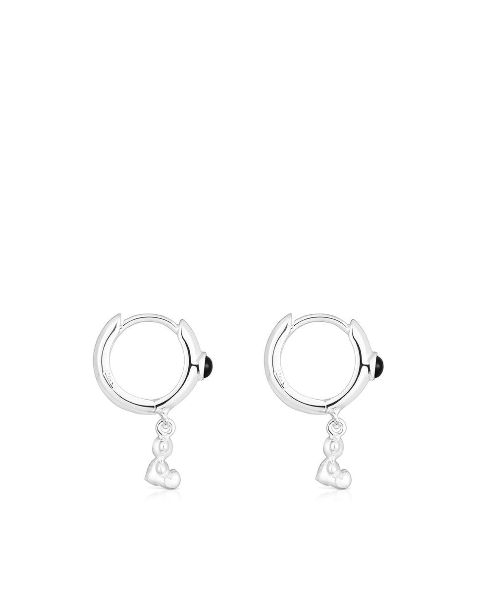 Pendientes de aro bold bear de plata con ónix y oso - Tous - Negro Negro-2