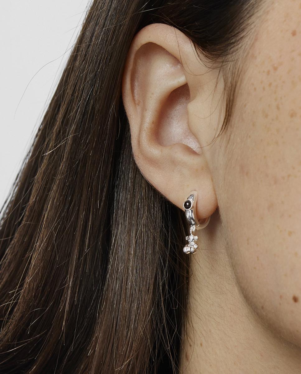 Pendientes de aro bold bear de plata con ónix y oso - Tous - Negro Negro-5