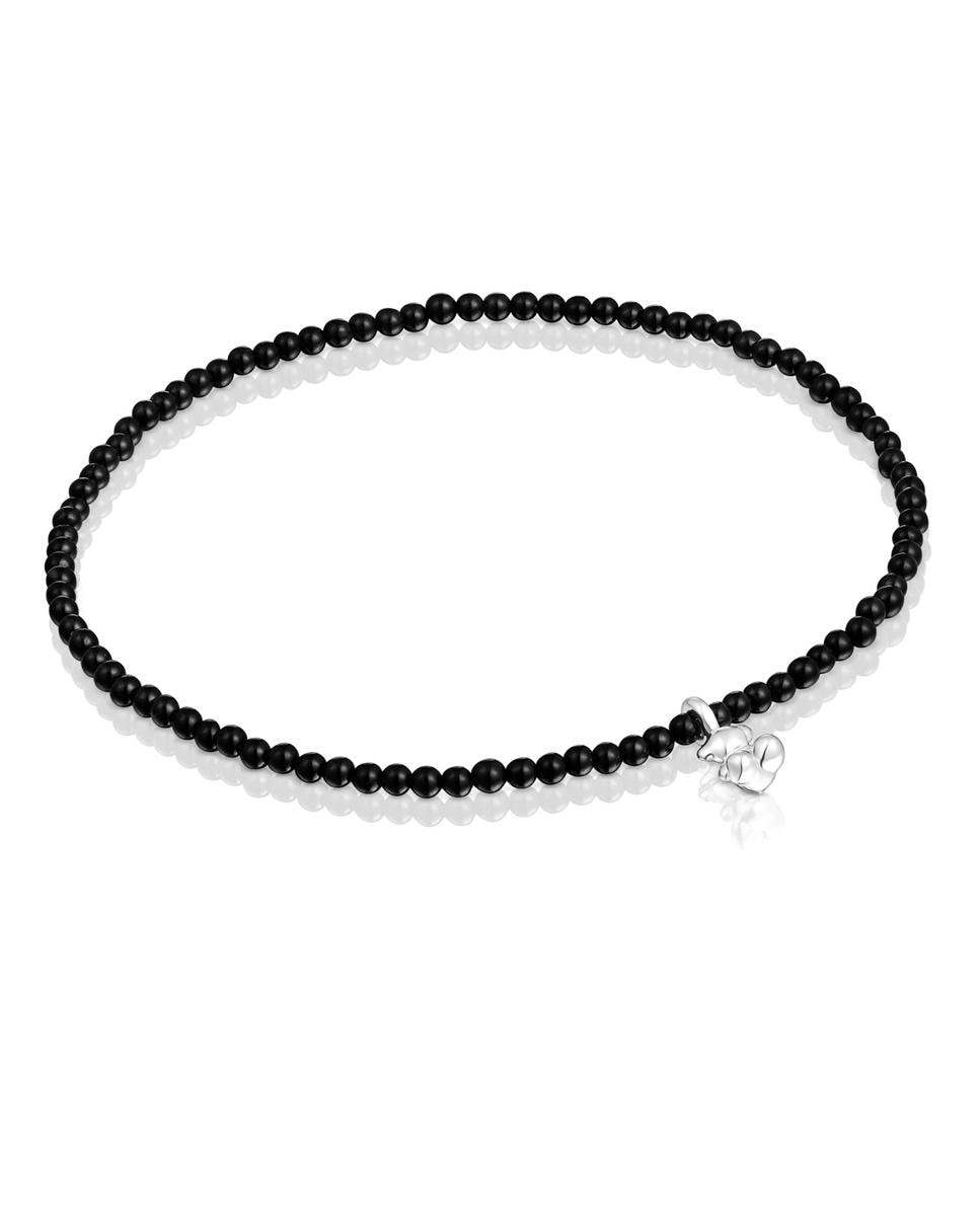 Pulsera bold bear elástica con ónix y oso de plata Negro Tous · El