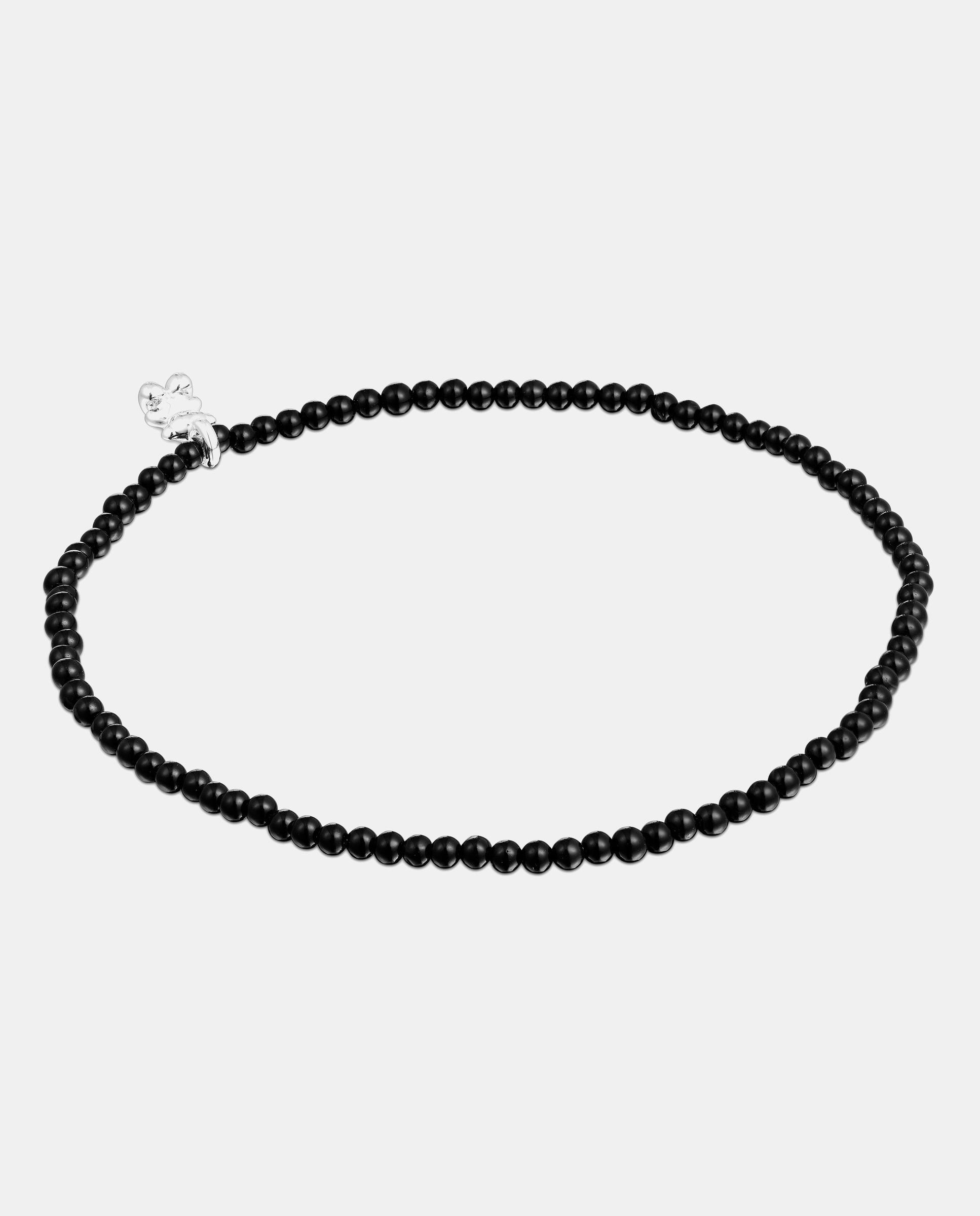 Pulsera bold bear elástica con ónix y oso de plata - Negro Negro-3