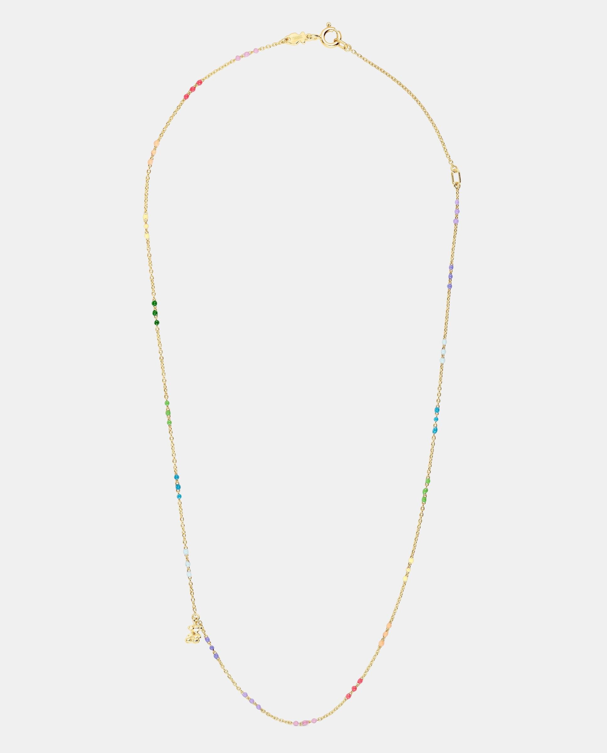 Collar bold bear bañado en oro de 18 kt sobre plata con bolas esmaltadas - Tous - Multicolor Multicolor-1