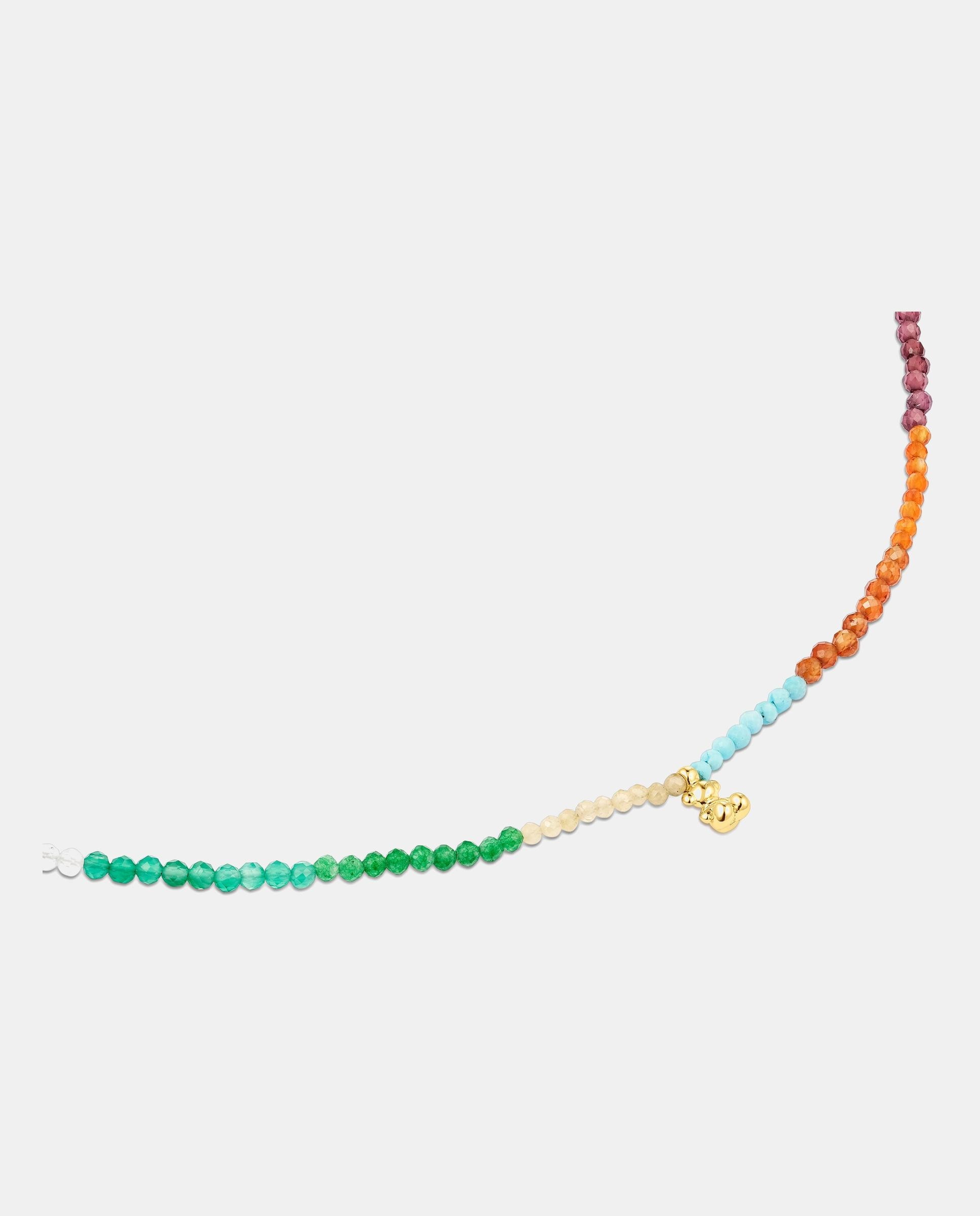 Collar bold bear bañado en oro de 18 kt sobre plata y gemas - Multicolor Multicolor-2