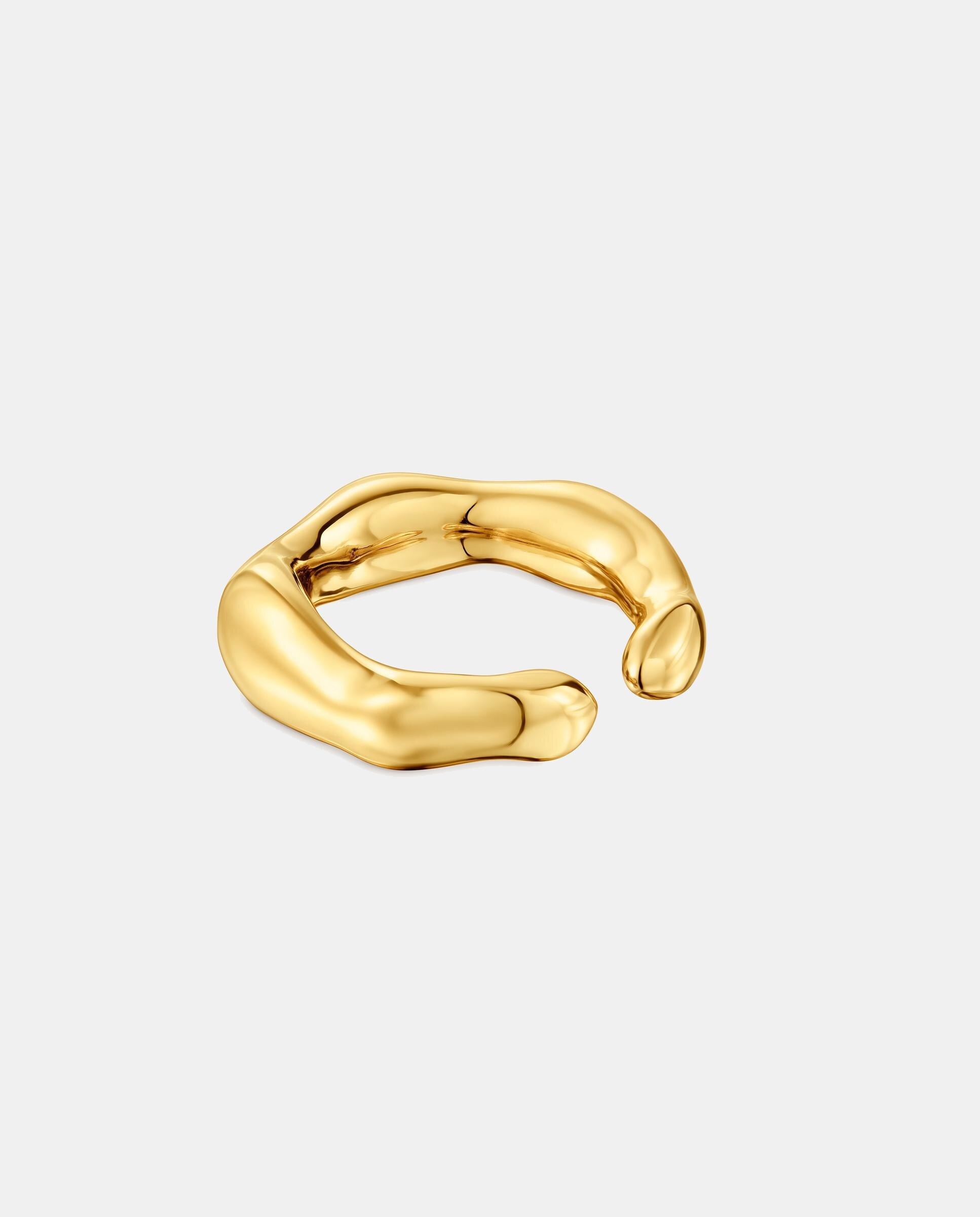 Imagen 3 de Anillo abierto tous tabit con baño de oro de 18 kt sobre plata - Dorado Dorado