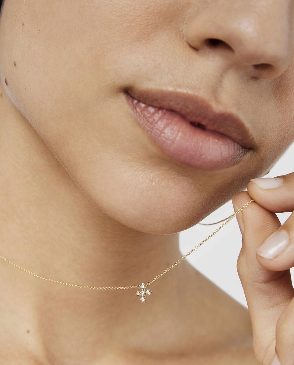 Diamantes Collar Tous Cruz Plata Tous Collar Cruz Collar Con Baño