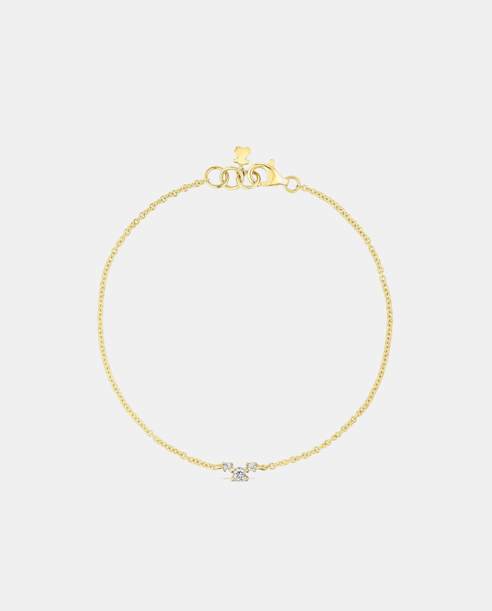 Pulsera les classiques de oro y diamantes - Blanco Blanco-2