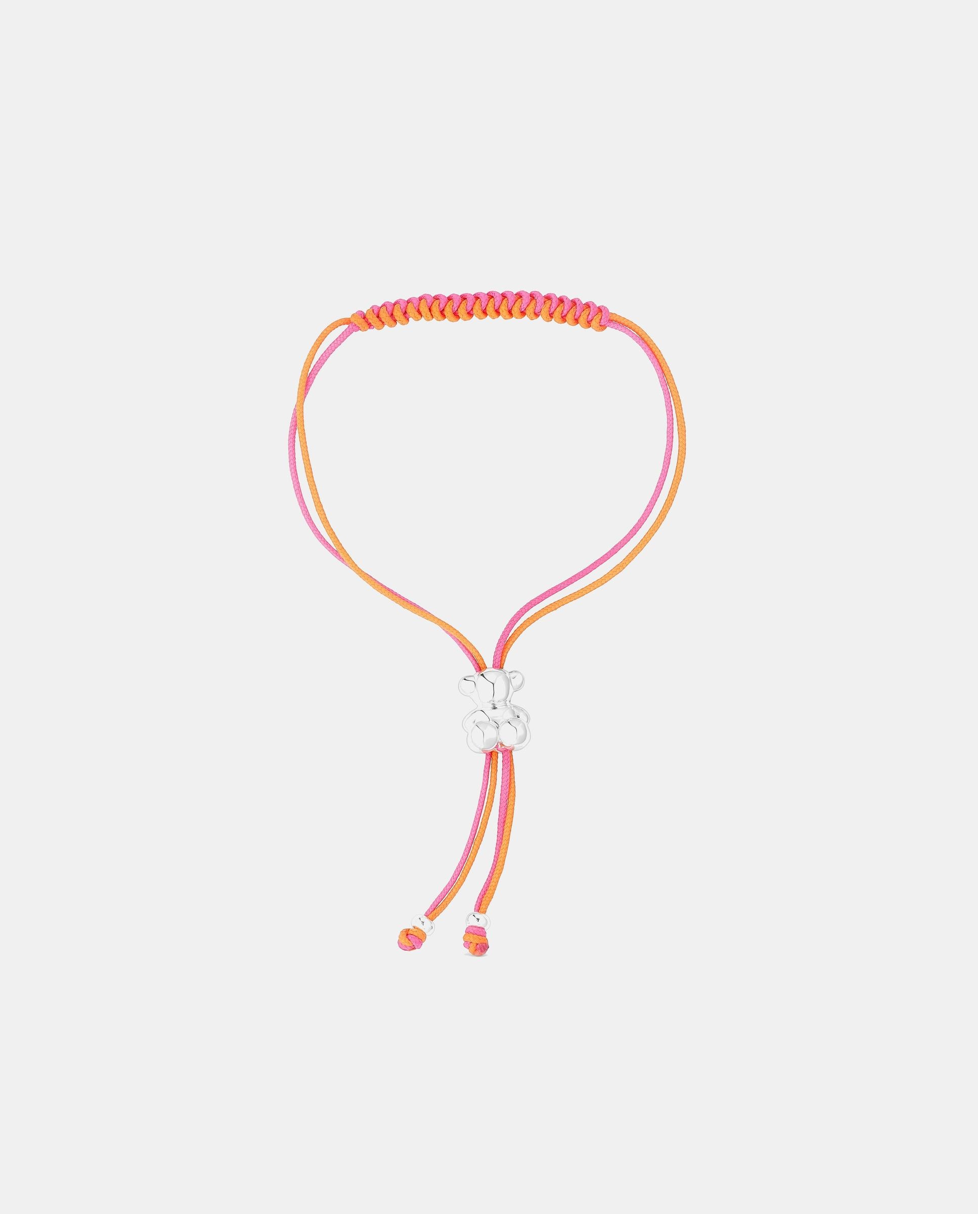Imagen 2 de Pulsera bold bear de cordón con oso de plata - Rosa Rosa