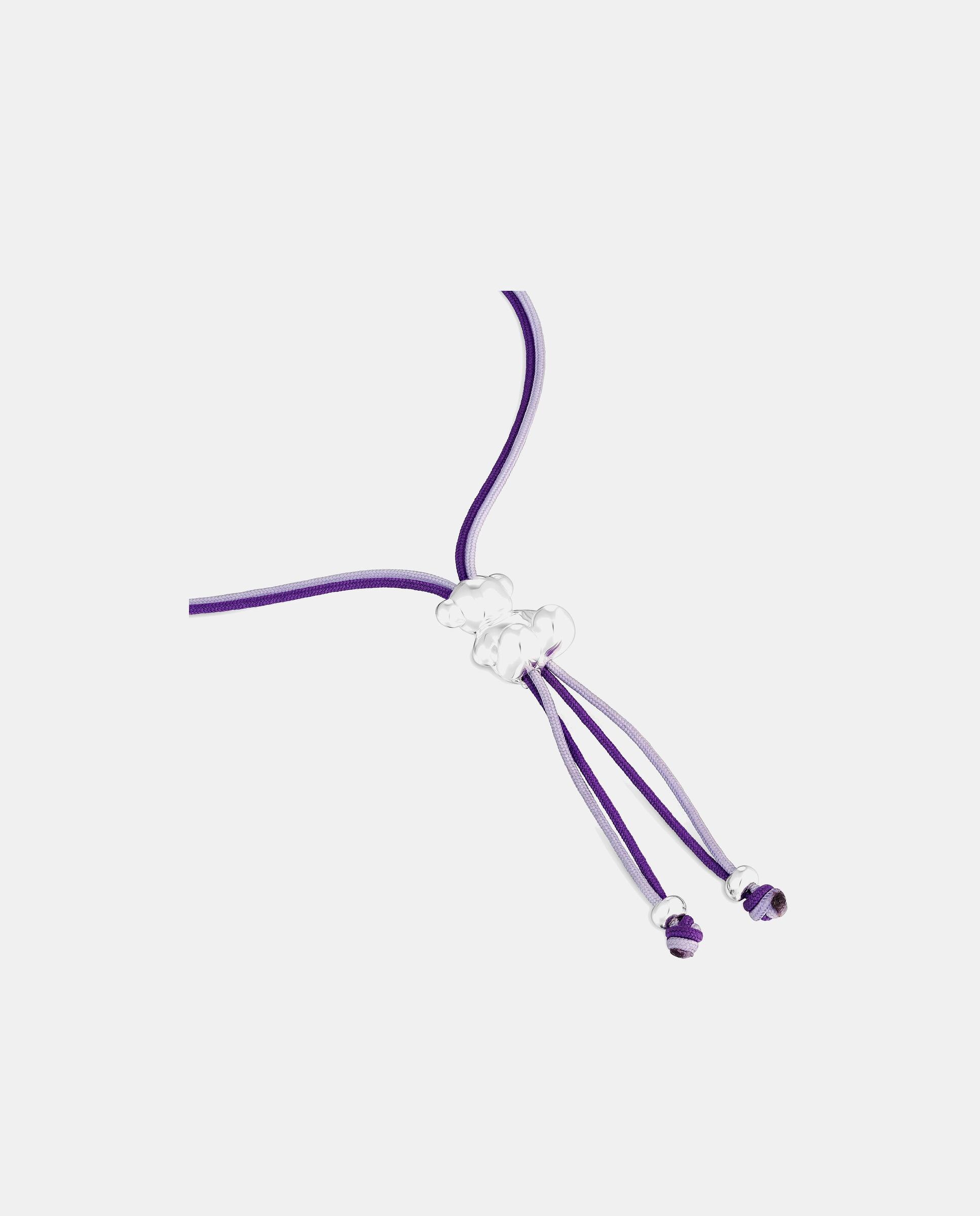 Imagen 3 de Pulsera bold bear de cordón con oso de plata - Tous - Lila Lila