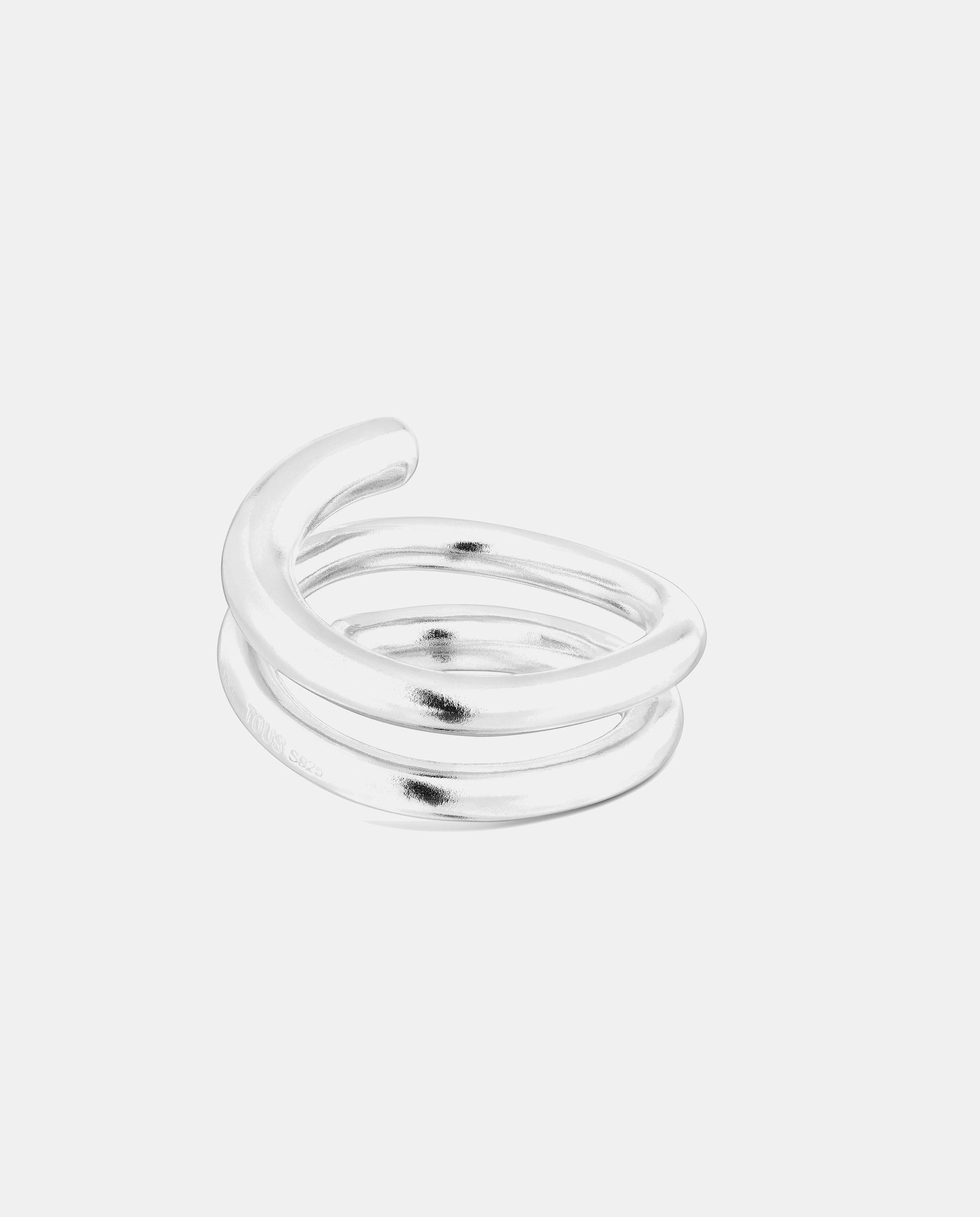 Anillo espiral tous new hav de plata - Plateado Plateado-3