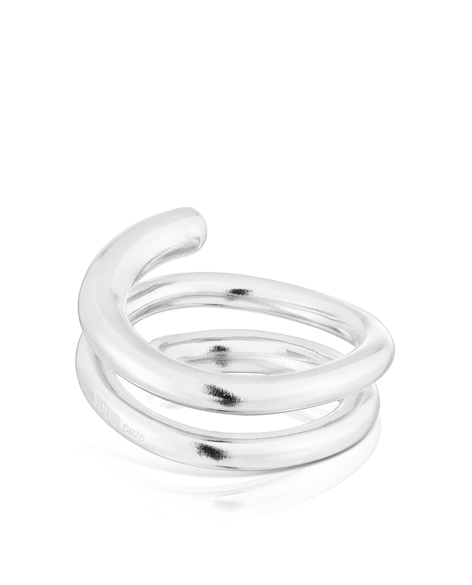 81stgeneration Hill Tribe Anillo Cóncavo Con Patrón En Espiral De