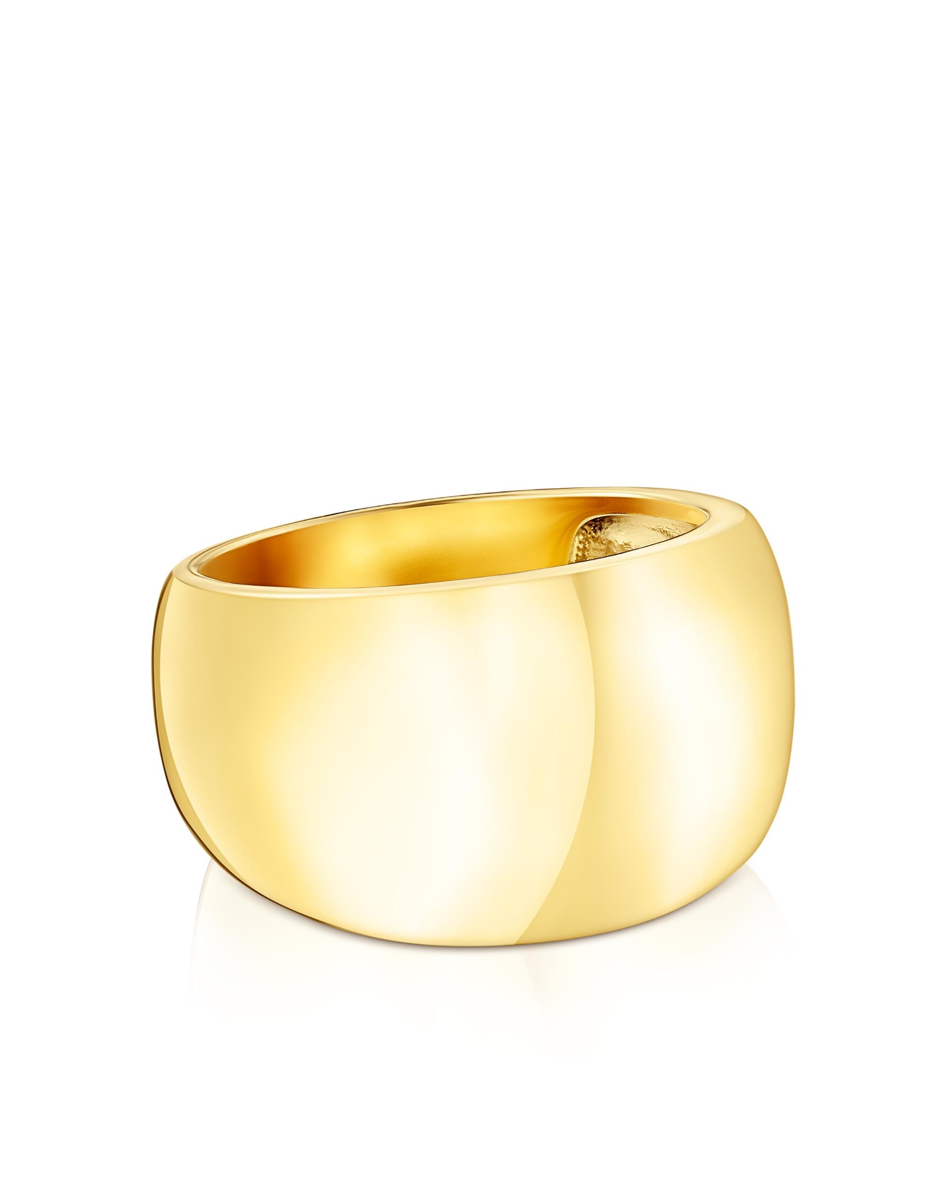 Imagen 1 de Anillo basics abombado bañado en oro de 18kt sobre plata Oro