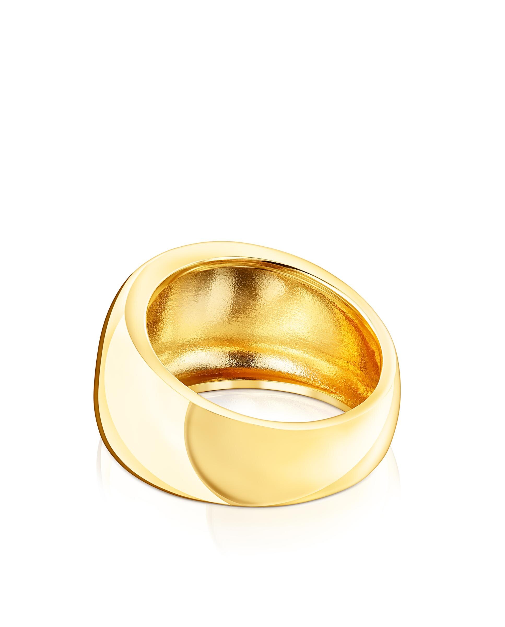 Imagen 2 de Anillo basics abombado bañado en oro de 18kt sobre plata - Oro Oro