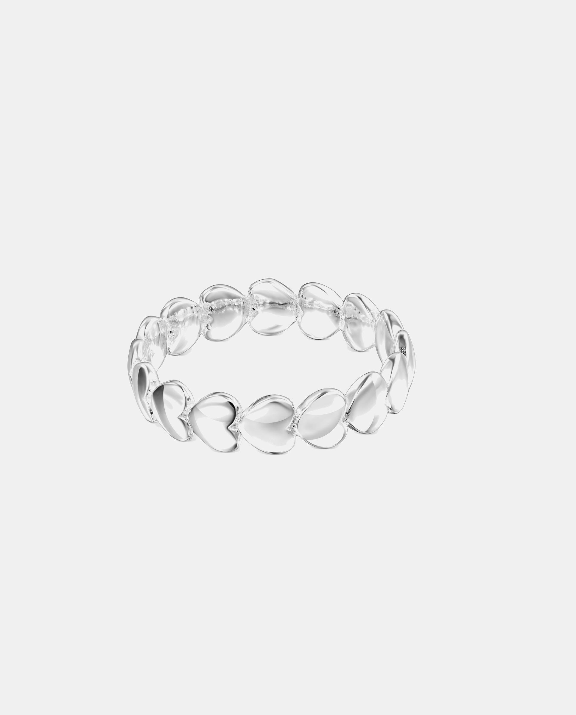 Anillo mini icons de plata con corazones - Plateado Plateado-2