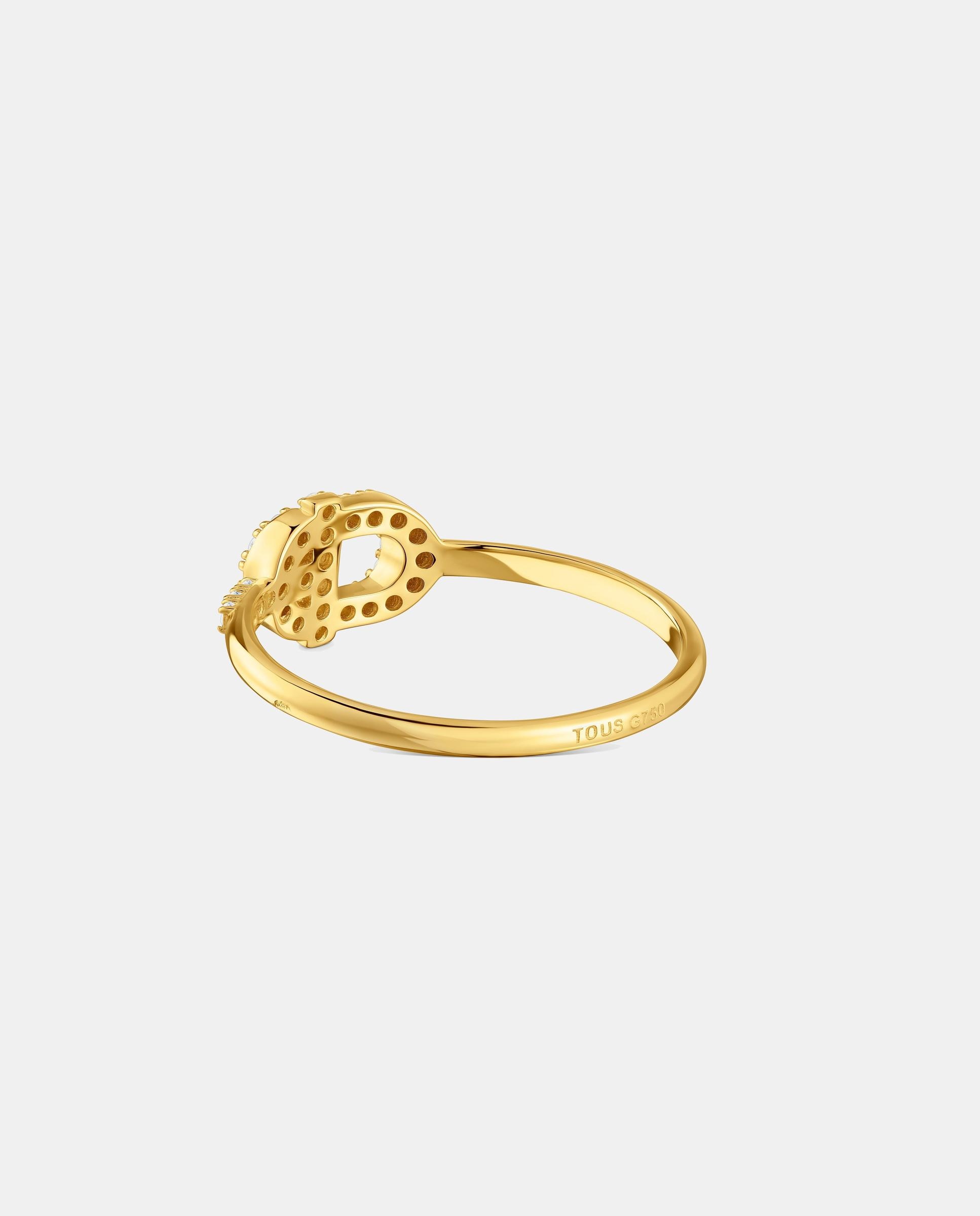 Imagen 3 de Anillo manifesto de oro 18k y diamantes - Tous - Blanco Blanco
