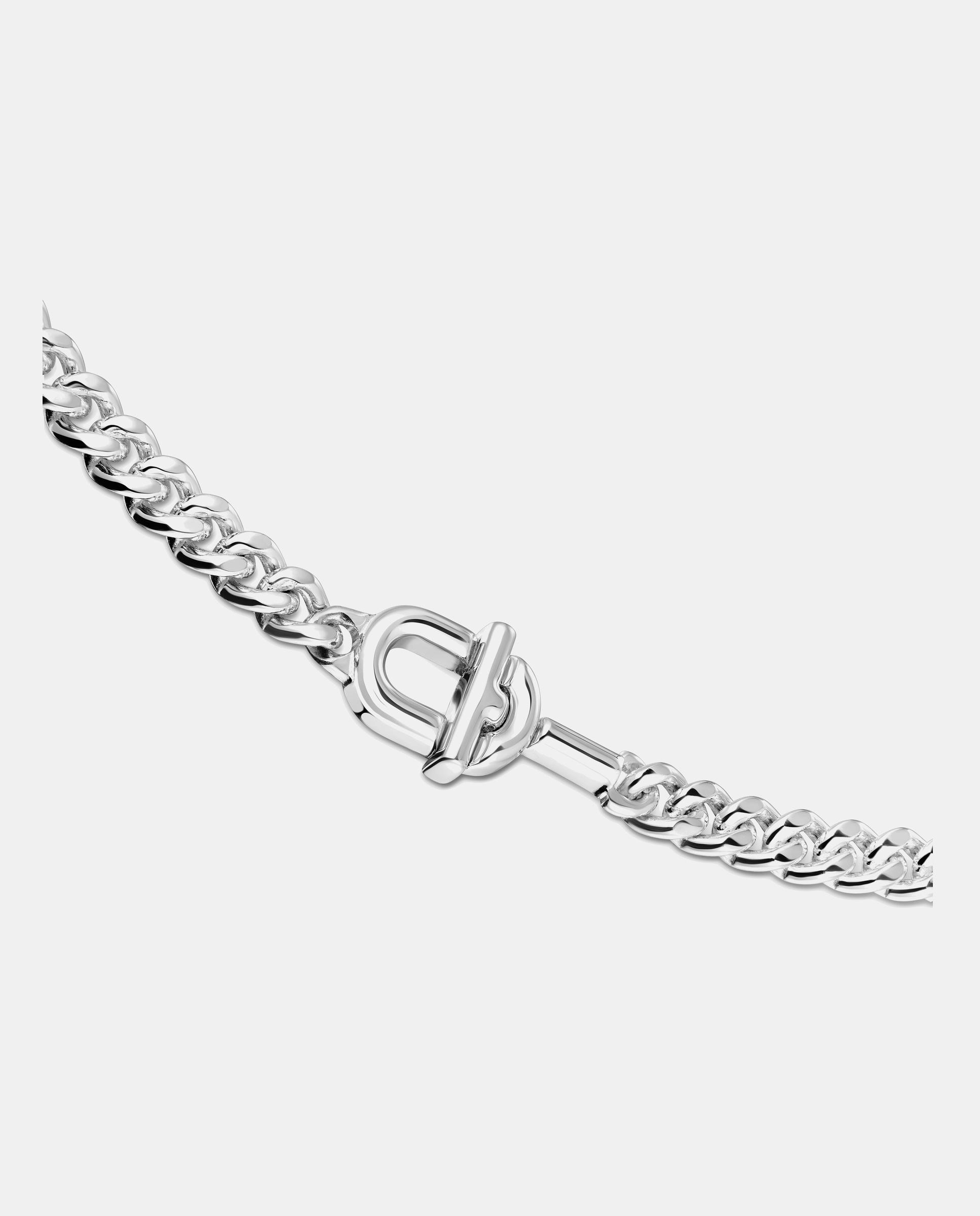 Collar manifesto barbada de plata - Plateado Plateado-2