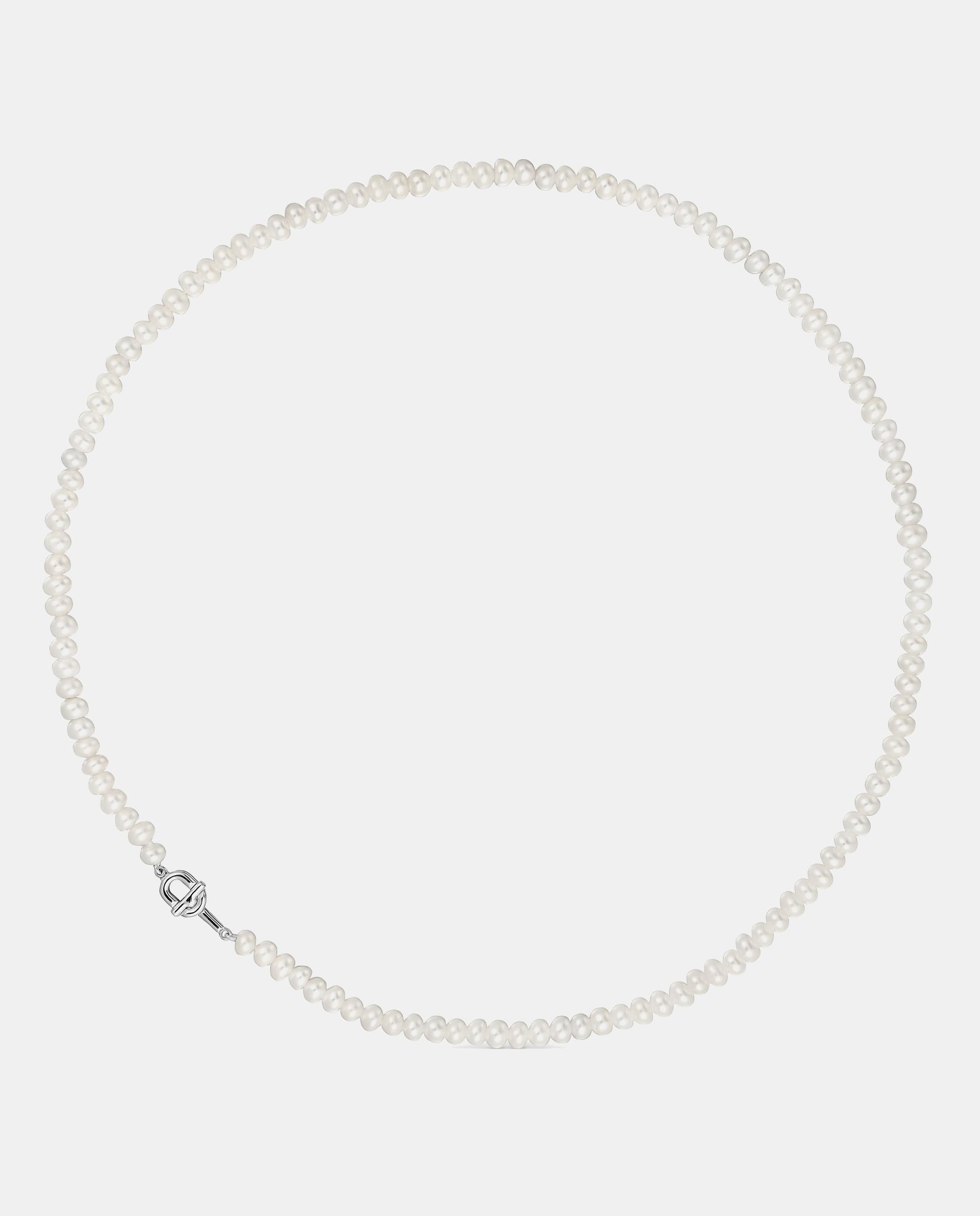 Imagen 1 de Collar manifesto de plata y perlas Blanco