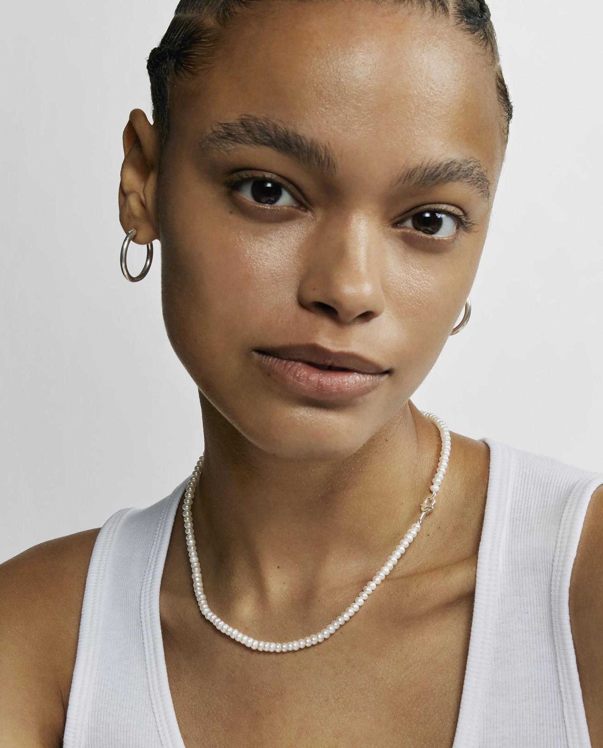 Imagen 5 de Collar manifesto de plata y perlas - Blanco Blanco