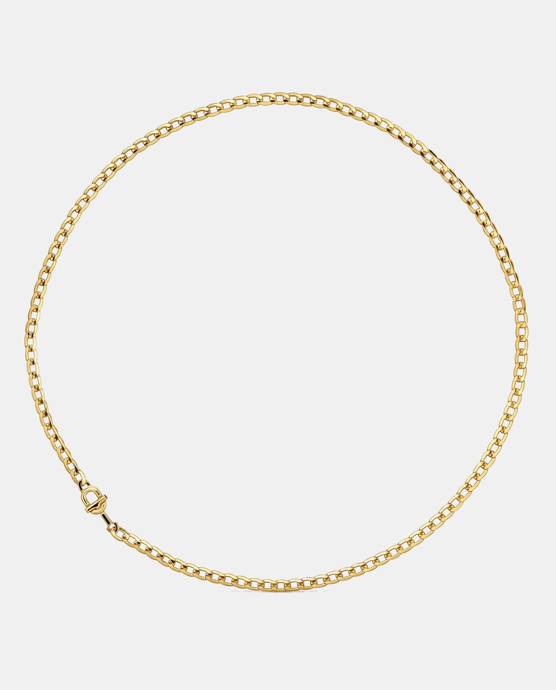 Collar manifesto barbada bañado en oro 18 kt sobre plata - Dorado Dorado-1