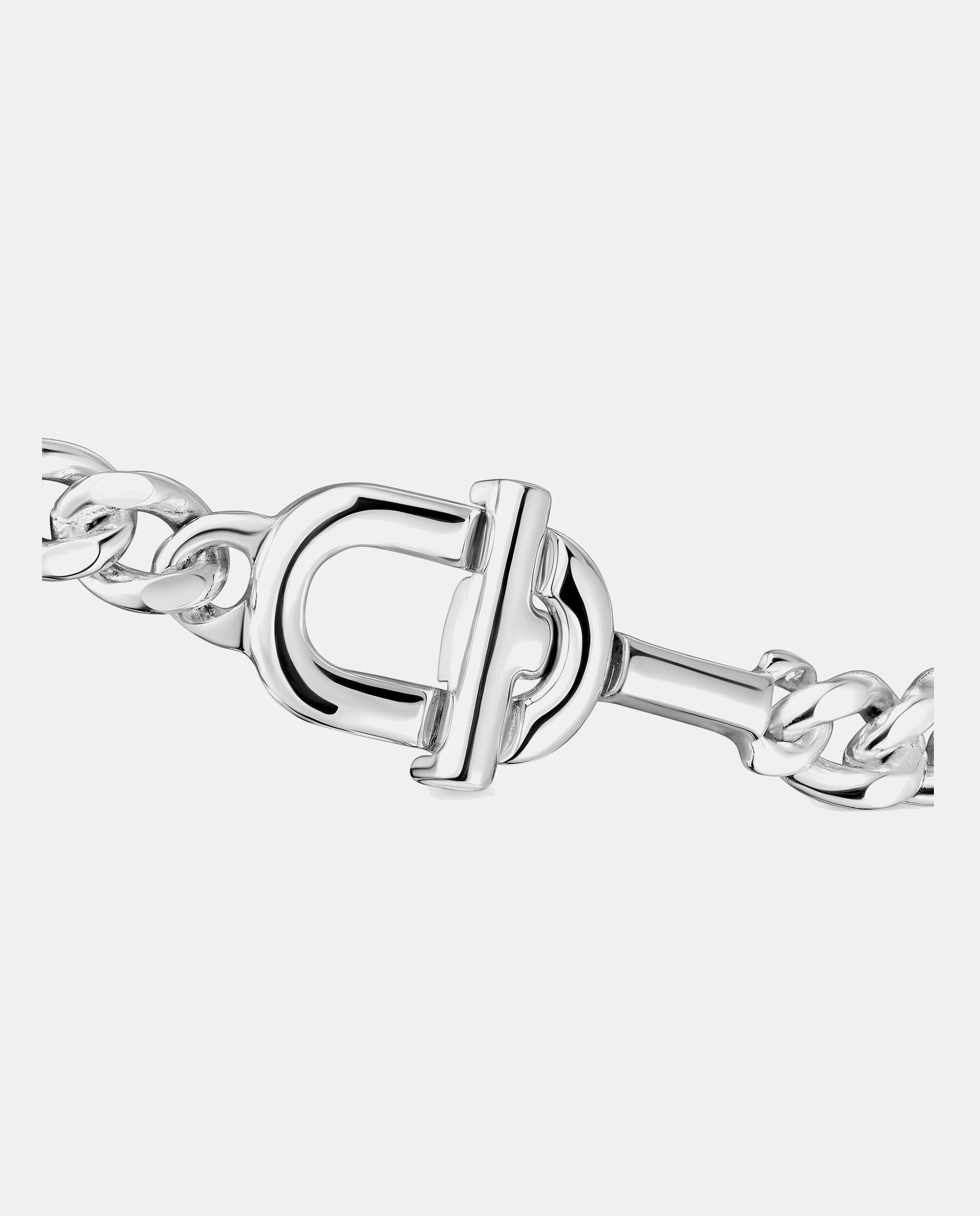 Pulsera de eslabones manifesto barbada de plata - Plateado Plateado-2