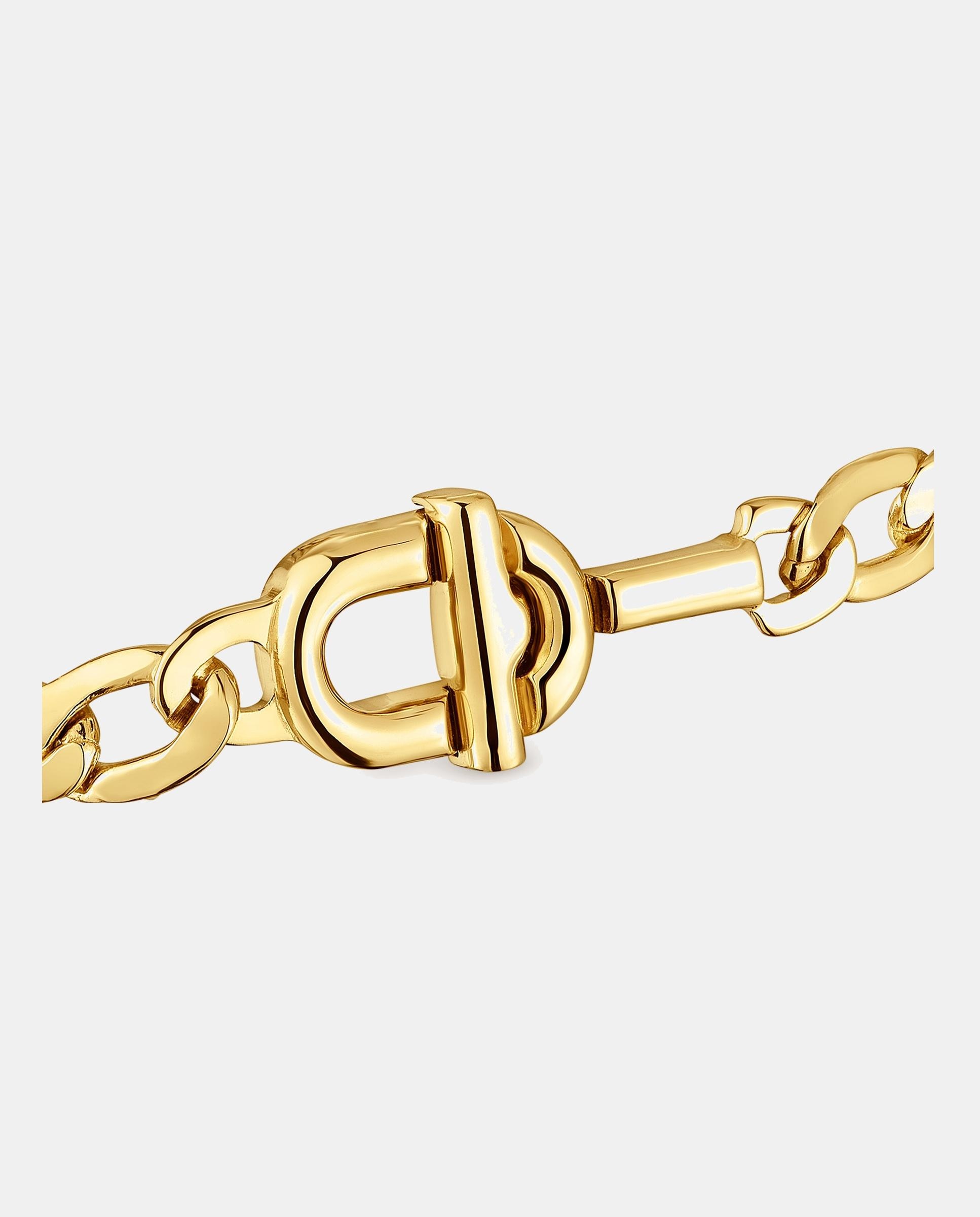 Pulsera de cadena manifesto bañada en oro 18 kt sobre plata - Dorado Dorado-2