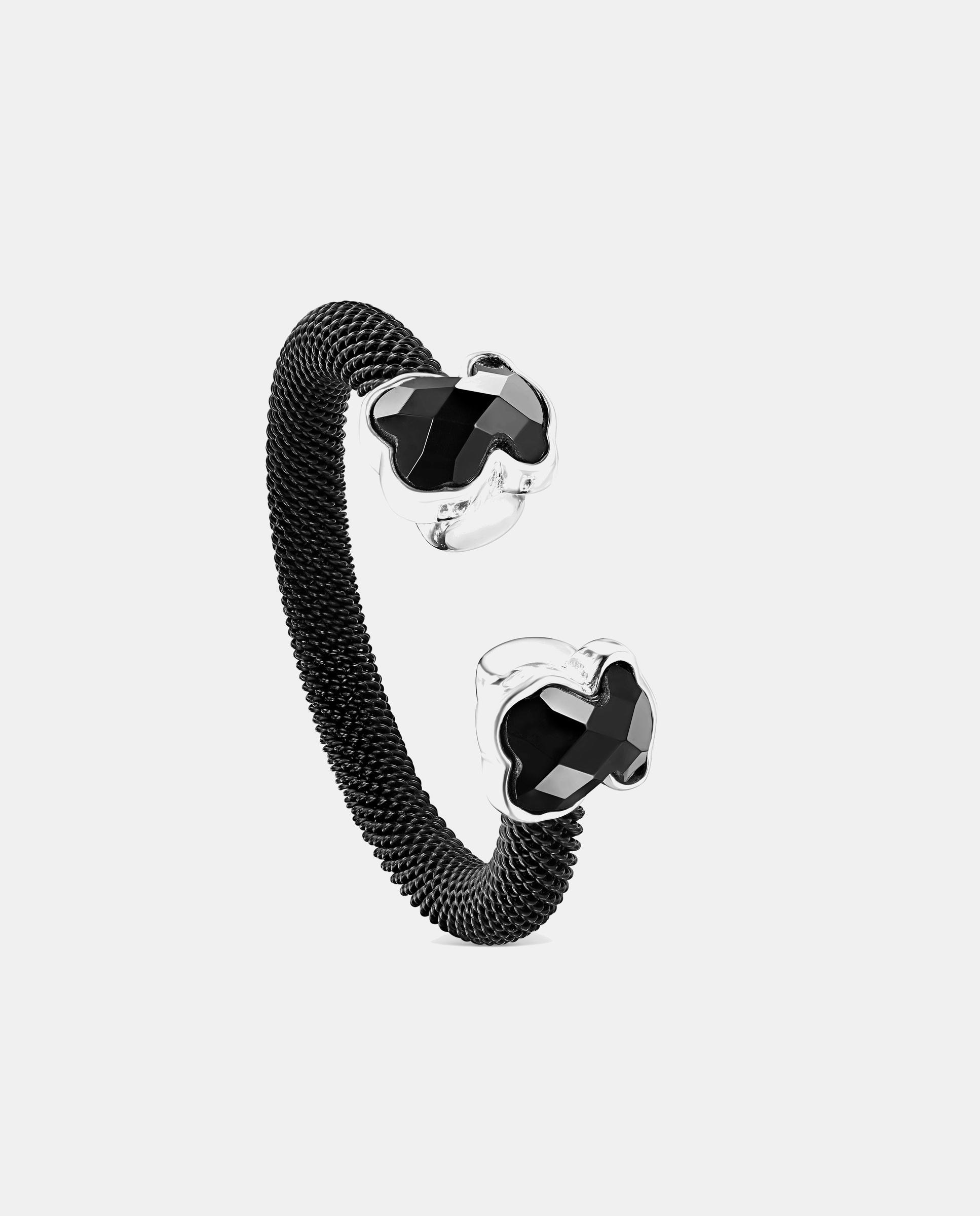 Anillo de acero con ónix color con dos osos - Tous - Negro Negro-1