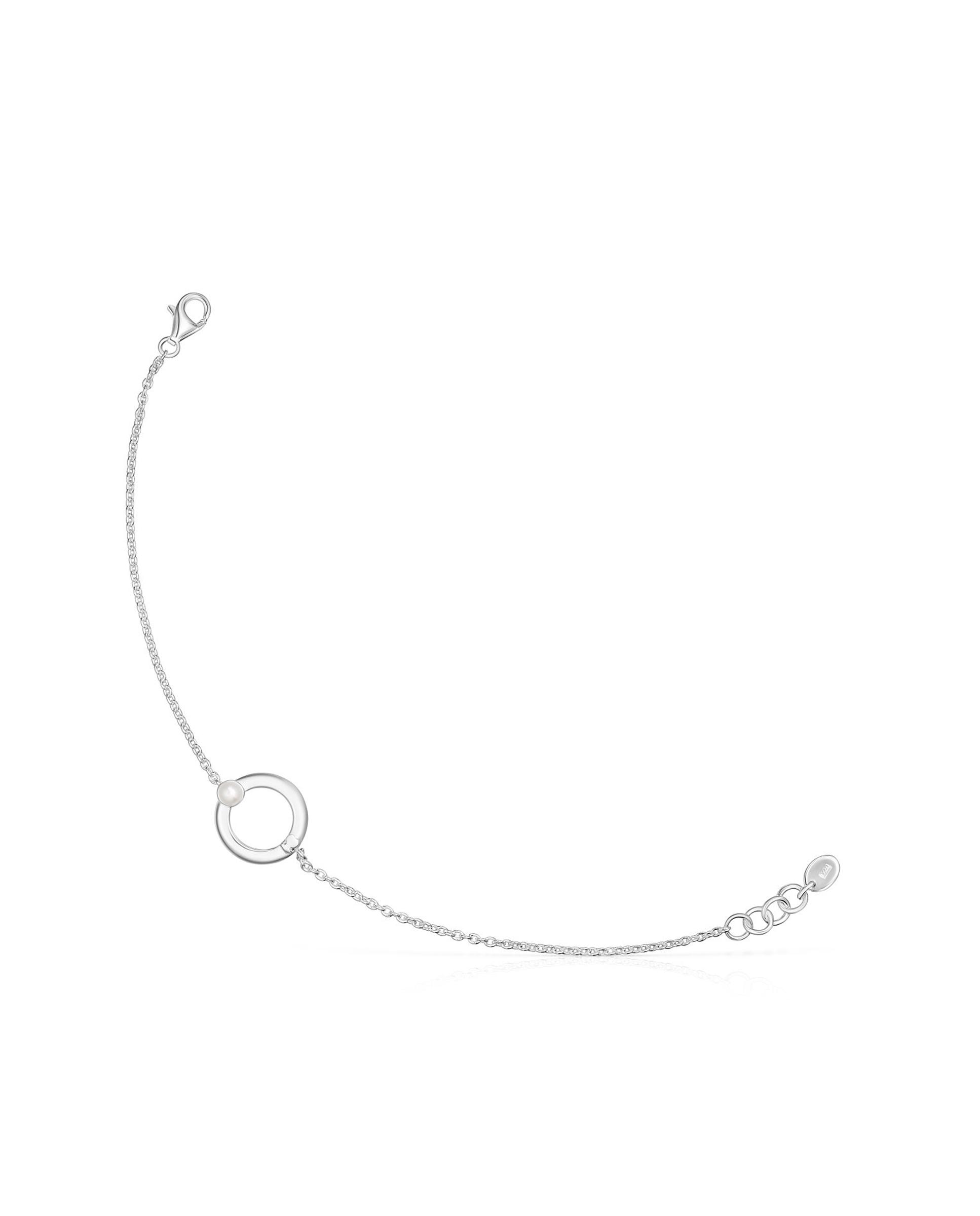 Pulsera Fellow de plata con una perla y oso Tous El Corte Ingles