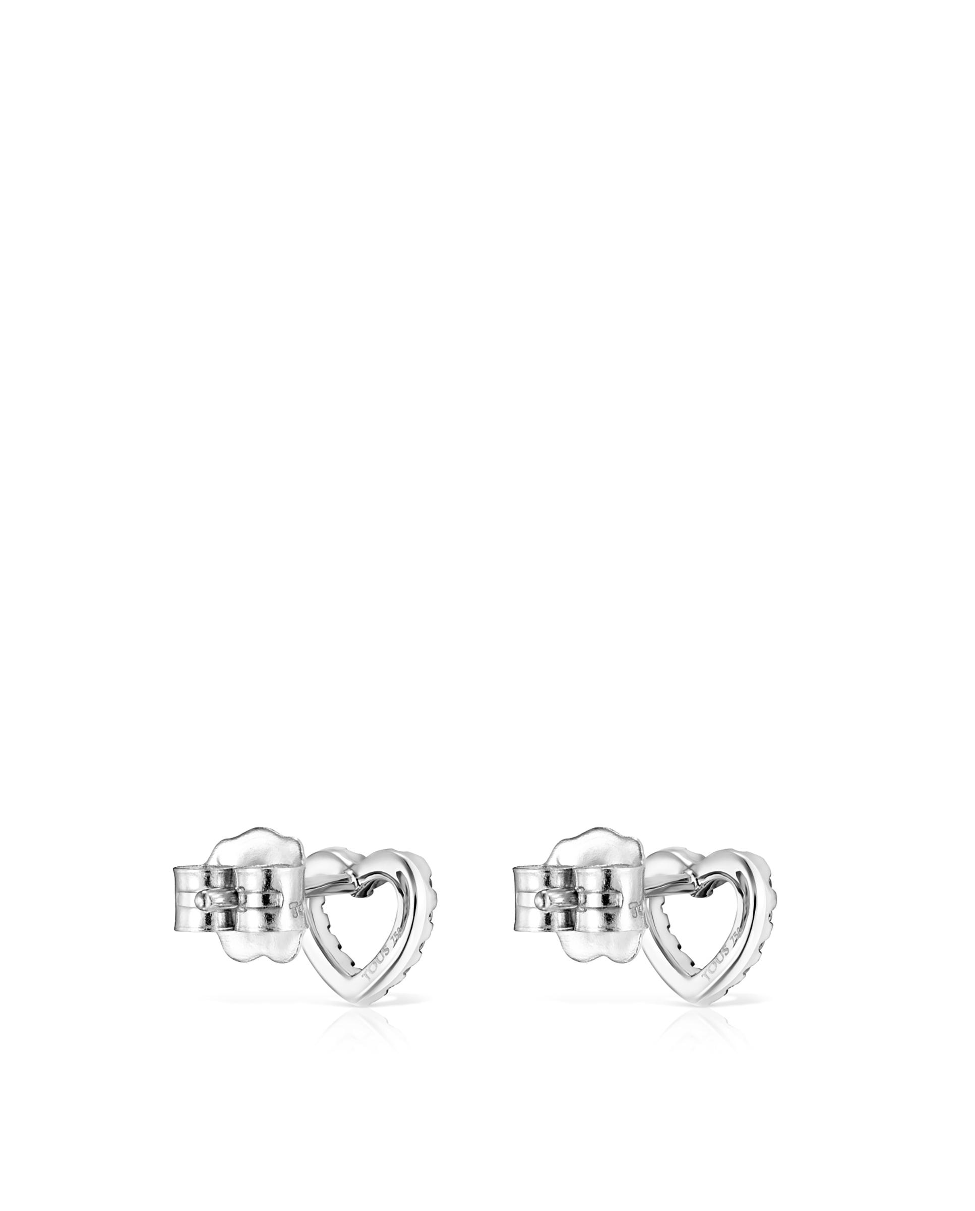 Colar Les Classiques Coração de Ouro Branco e Diamantes Branco-3