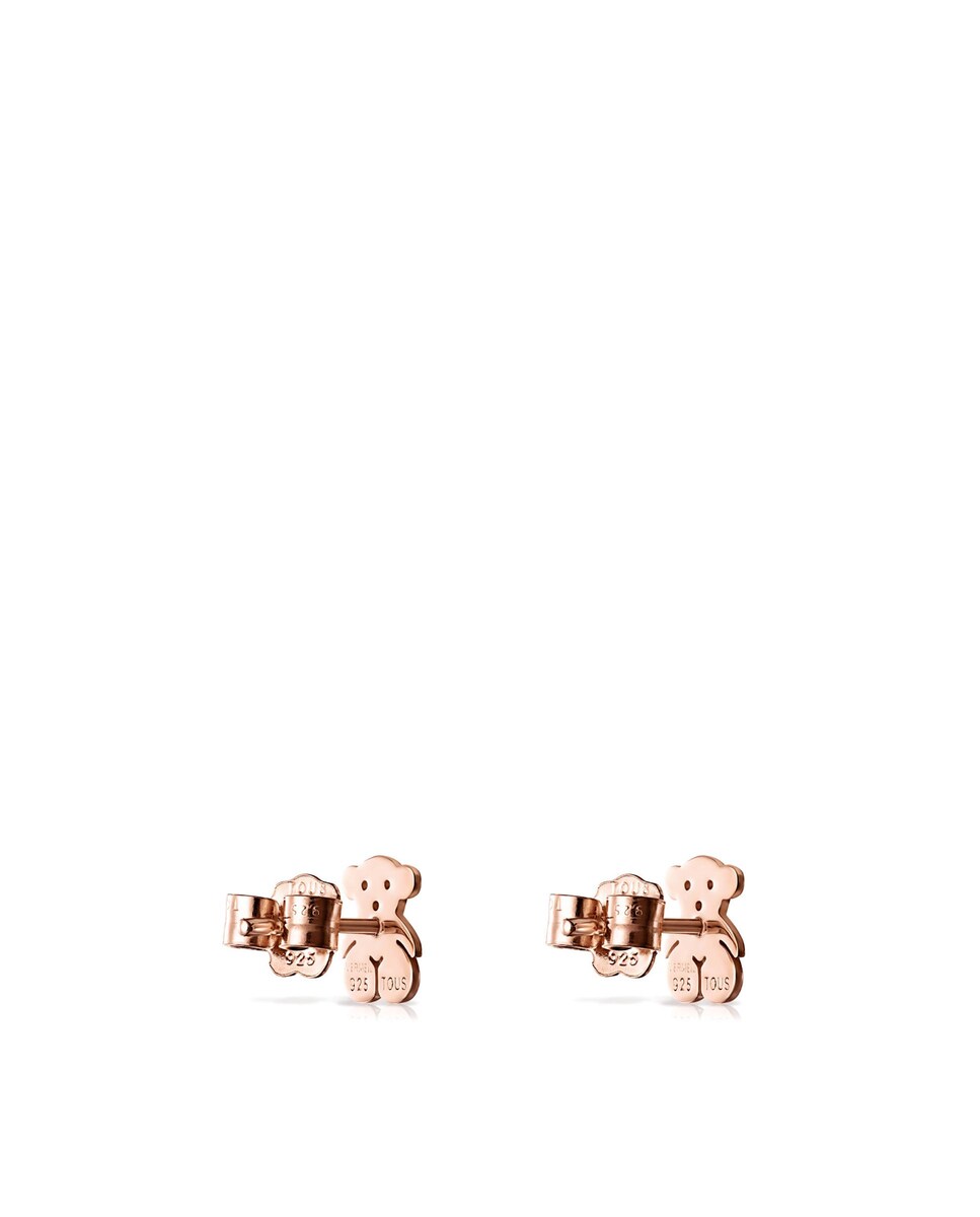 Pendientes Sweet Dolls bañados en oro rosa 18 kt sobre plata