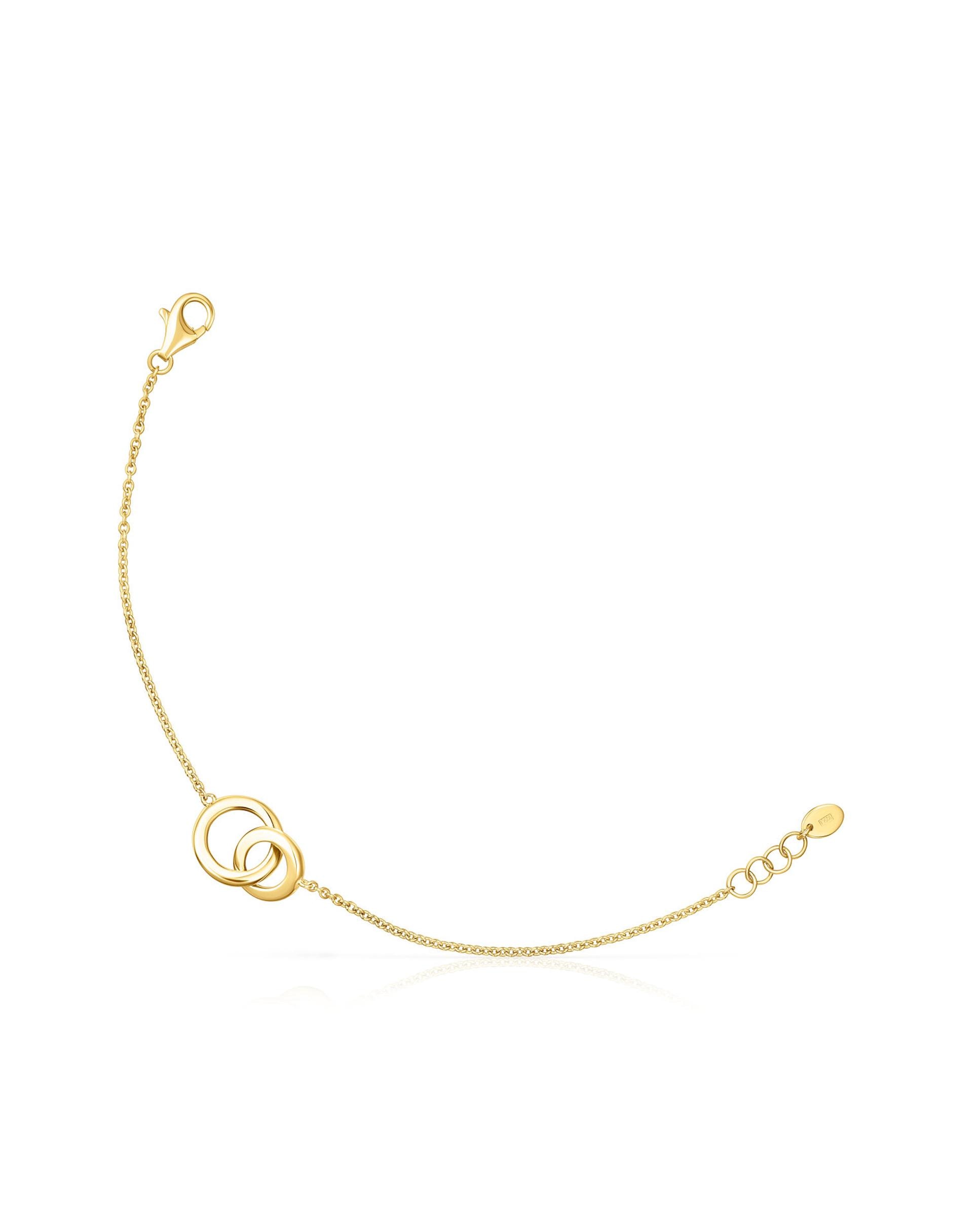 Pulseira de Corrente Fellow Banhada a Ouro 18 Kt Sobre Prata Dourado-1