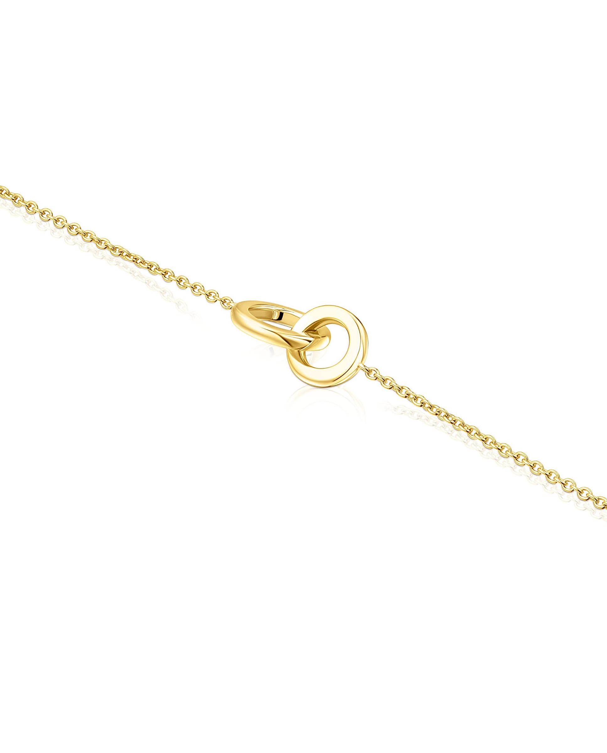 Pulseira de Corrente Fellow Banhada a Ouro 18 Kt Sobre Prata Dourado-3