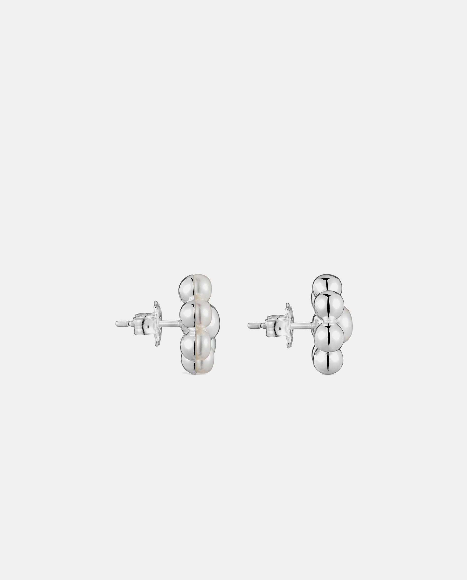 Pendientes sugar party flor de plata con perlas - Tous - Blanco Blanco-2